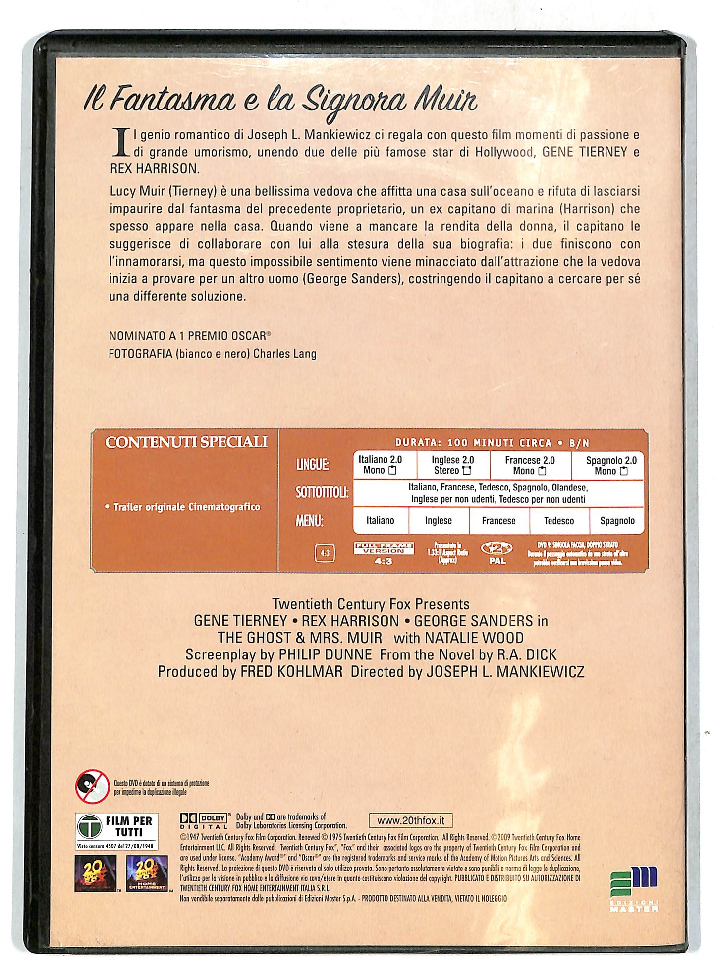 EBOND Il fantasma e la signora Muir Volume 14 EDITORIALE DVD DB761138