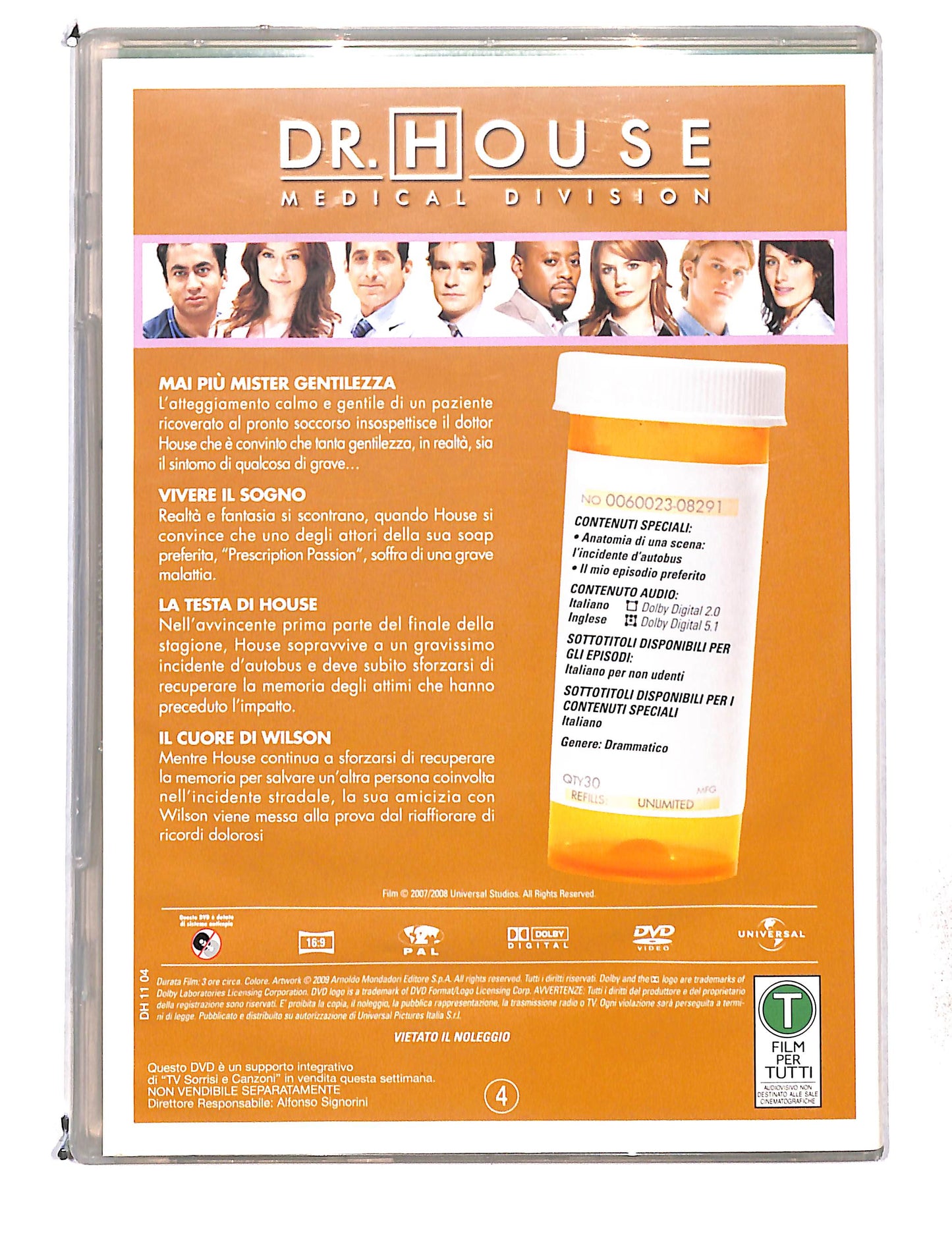 EBOND Dr.House Stagione quattro disco 4 episodi 13-16 EDITORIALE DVD DB761424