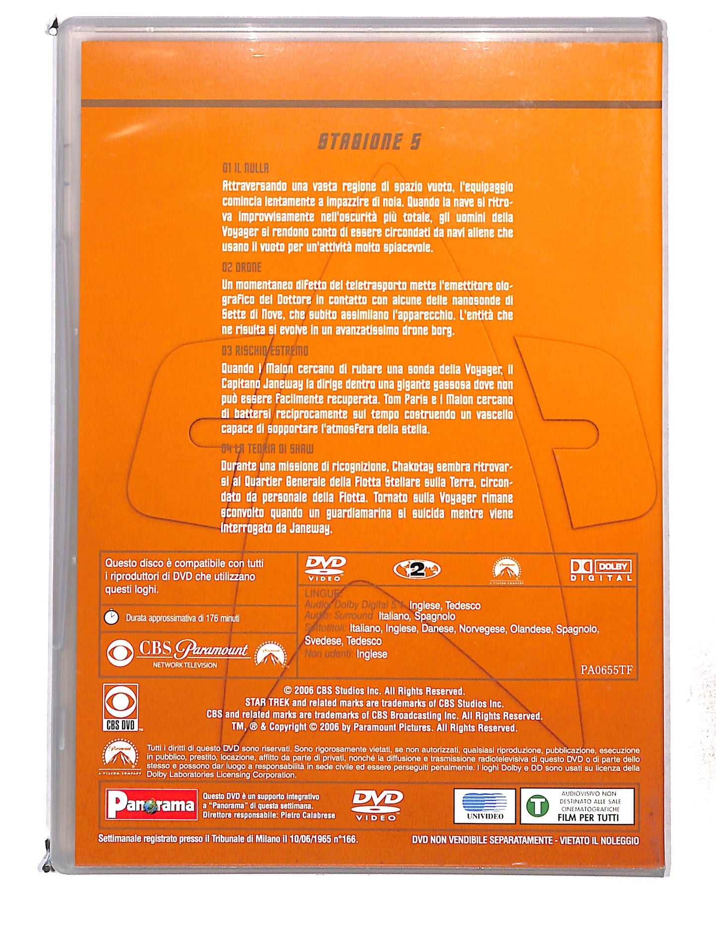 EBOND Star trek voyager stagione 5 disco 1 Episodi 1-4 EDITORIALE DVD DB761431