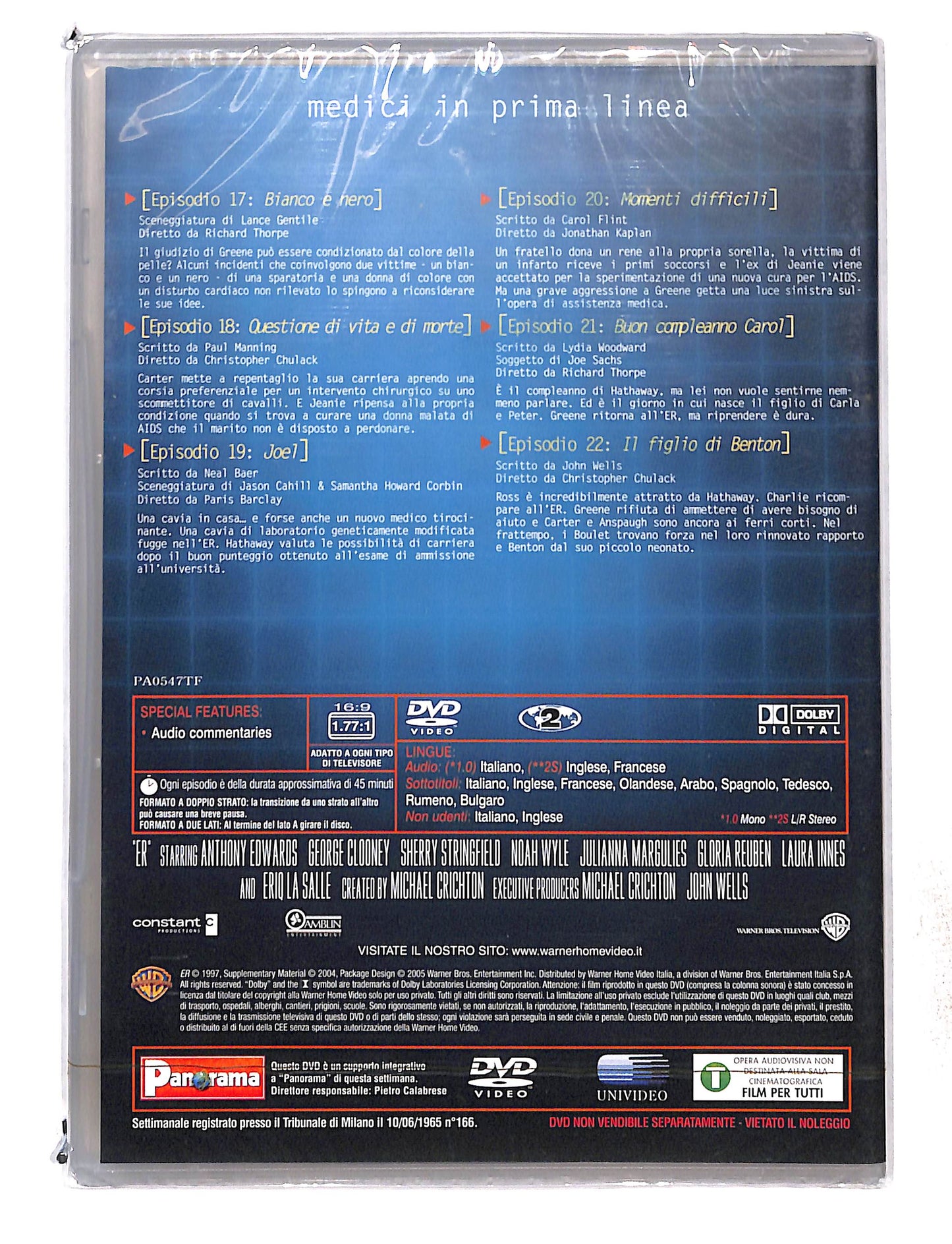 EBOND ER Medici In Prima Linea Anno 3 disco 10 eps 17-22 EDITORIALE DVD DB761443