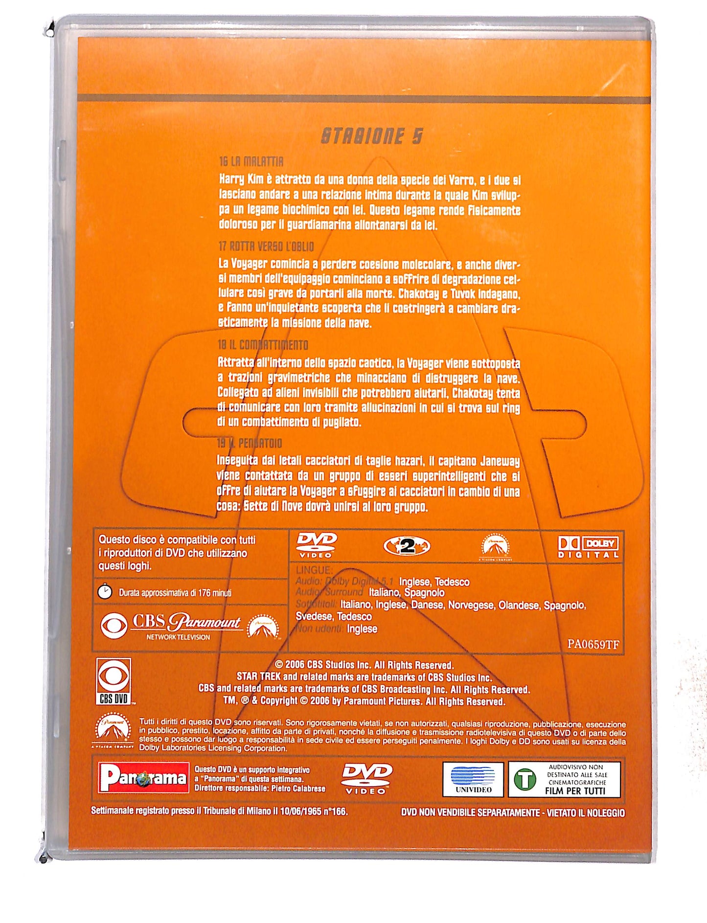 EBOND Star Trek Voyager Stagione 5 disco 5 eps 16-19 EDITORIALE DVD DB761458