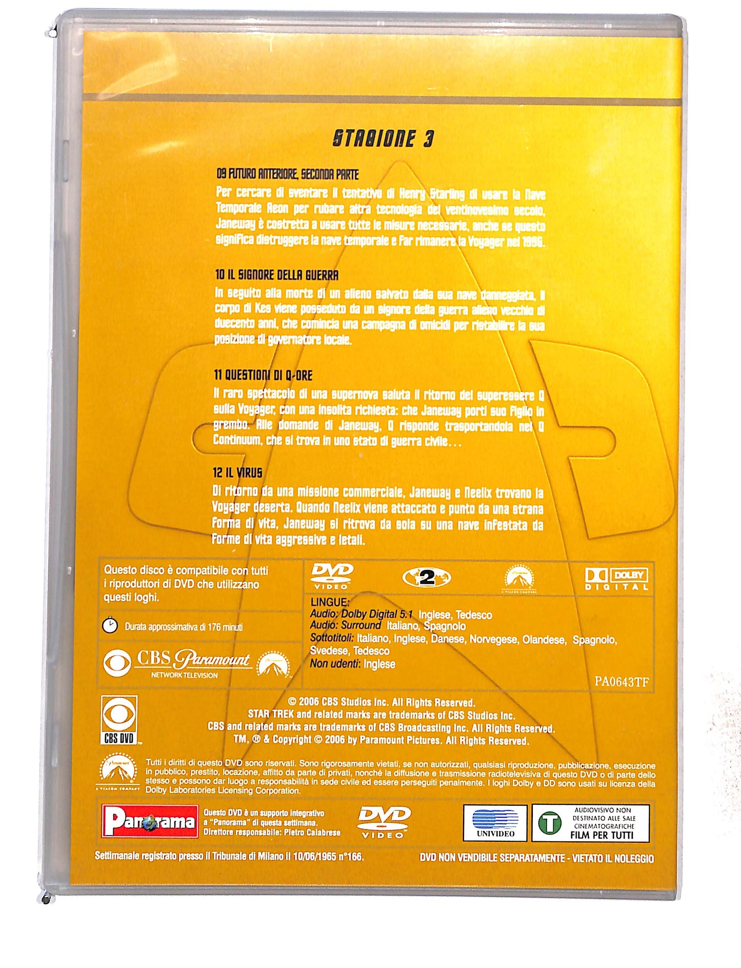 EBOND Star trek voyager stagione 3 disco 3 eps 9-12 EDITORIALE DVD DB761462