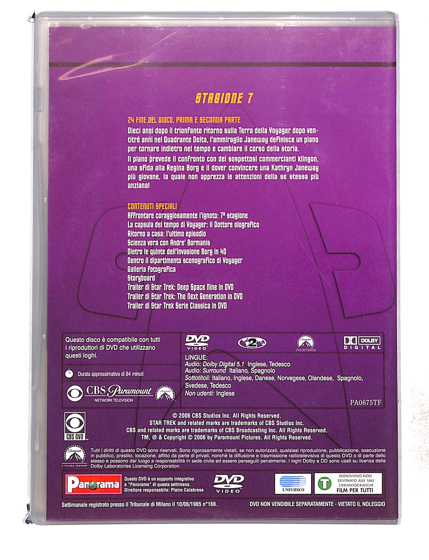 EBOND Star Trek Voyager Stagione 7 disco 7 eps 24+contenuti speciali DVD DB761474