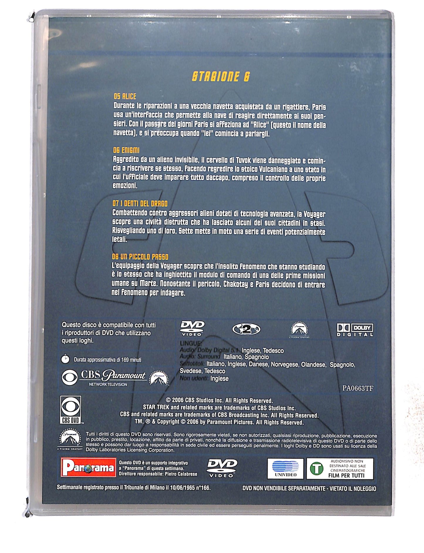 EBOND Star Trek Voyager Stagione 6 disco 2 eps 5-8 EDITORIALE DVD DB761476