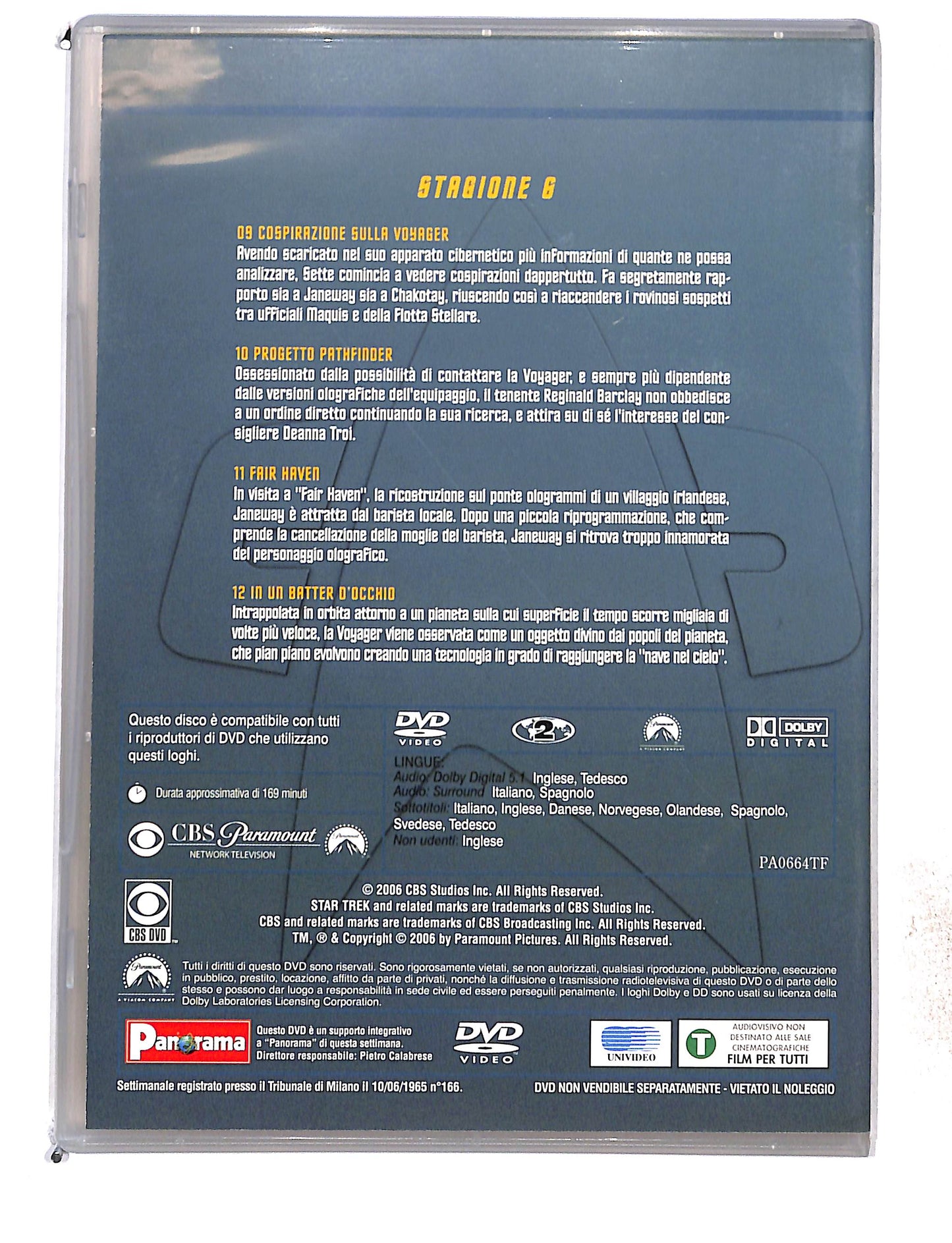 EBOND Star Trek Voyager Stagione 6 disco 3 eps 9-12 EDITORIALE DVD DB761477