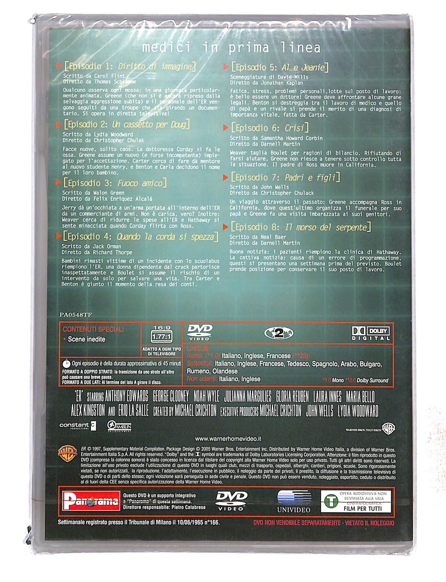 EBOND ER - Medici in prima linea anno 4 disco 11 eps 1-8 EDITORIALE DVD DB761483