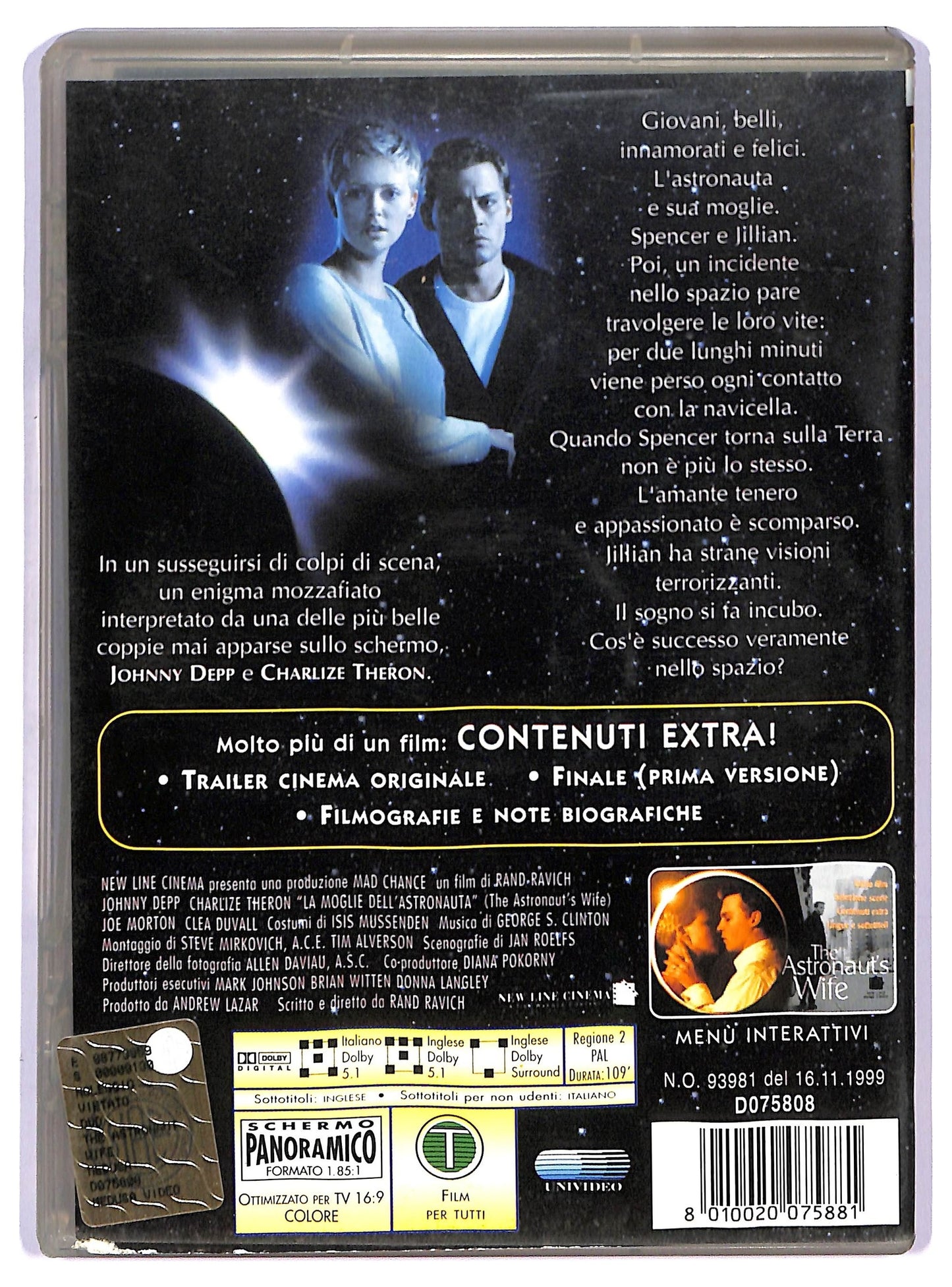 EBOND the astronaut's wife NOLEGGIO DVD DB762809