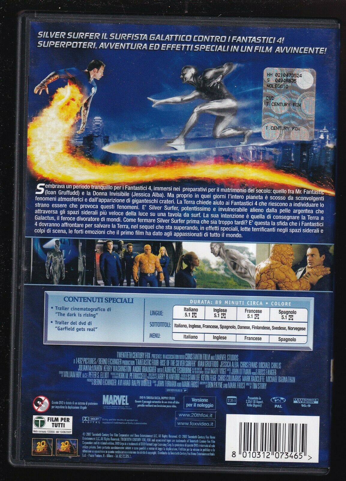 EBOND I Fantastici 4 E Silver Surfer Ex Noleggio DVD DB763339