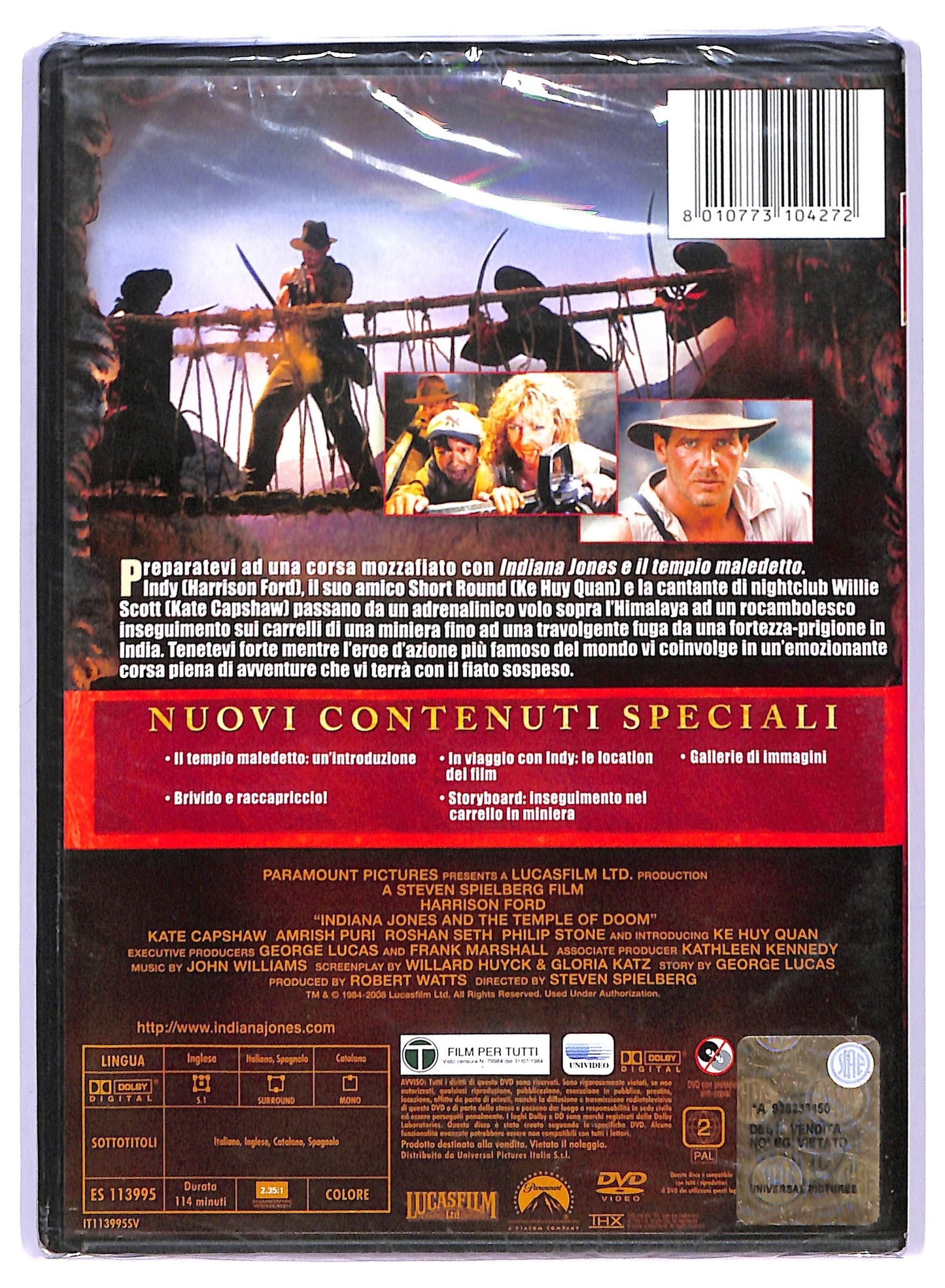 EBOND indiana jones e il tempio maledetto DVD DB763349