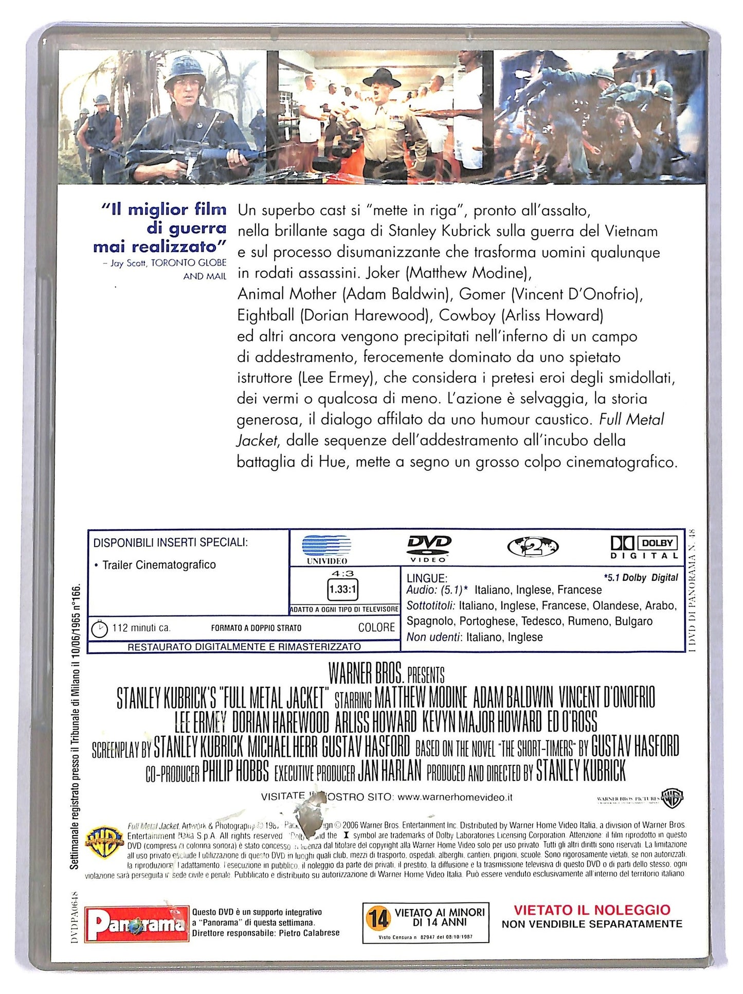 EBOND Full Metal Jacket EDITORIALE DVD DB764437