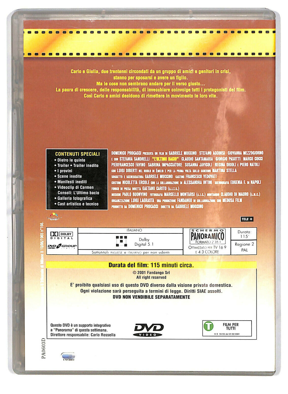 EBOND L'ultimo Bacio Editoriale DVD DB764614