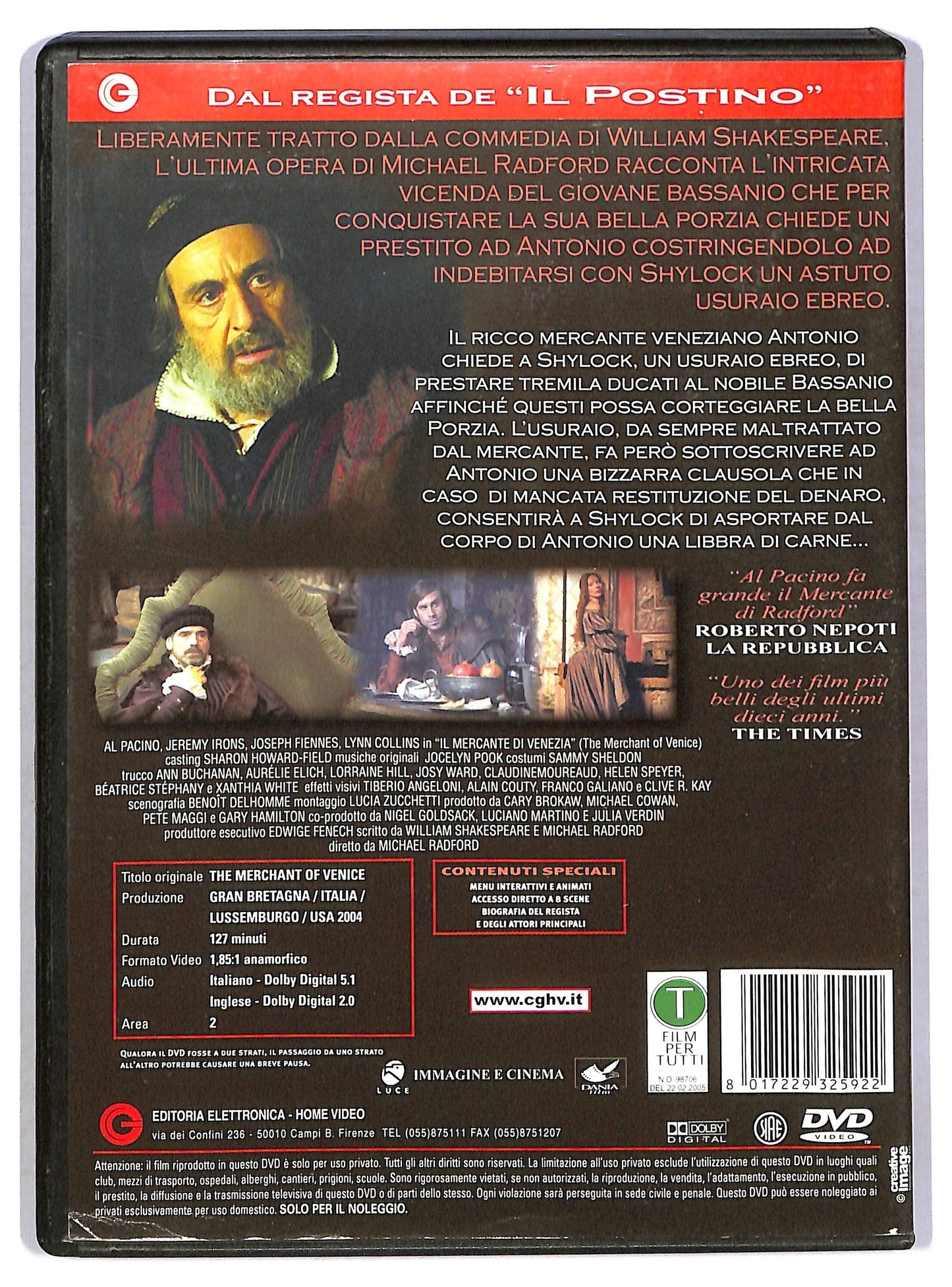 EBOND Il mercante di Venezia NOLEGGIO DVD DB765132