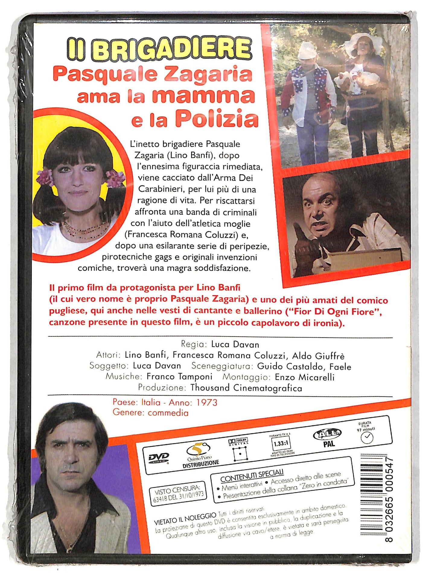 EBOND Il brigadiere Pasquale Zagaria ama la mamma e la polizia DVD DB767030