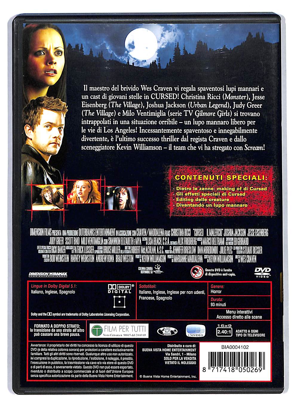 EBOND Cursed - Il Maleficio NOLEGGIO DVD DB767802