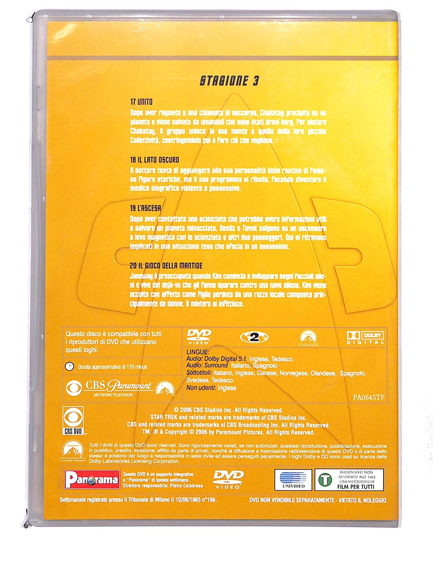 EBOND Star Trek Voyager Stagione 3 Episodi 17-20 disco 5 EDITORIALE DVD DB768451