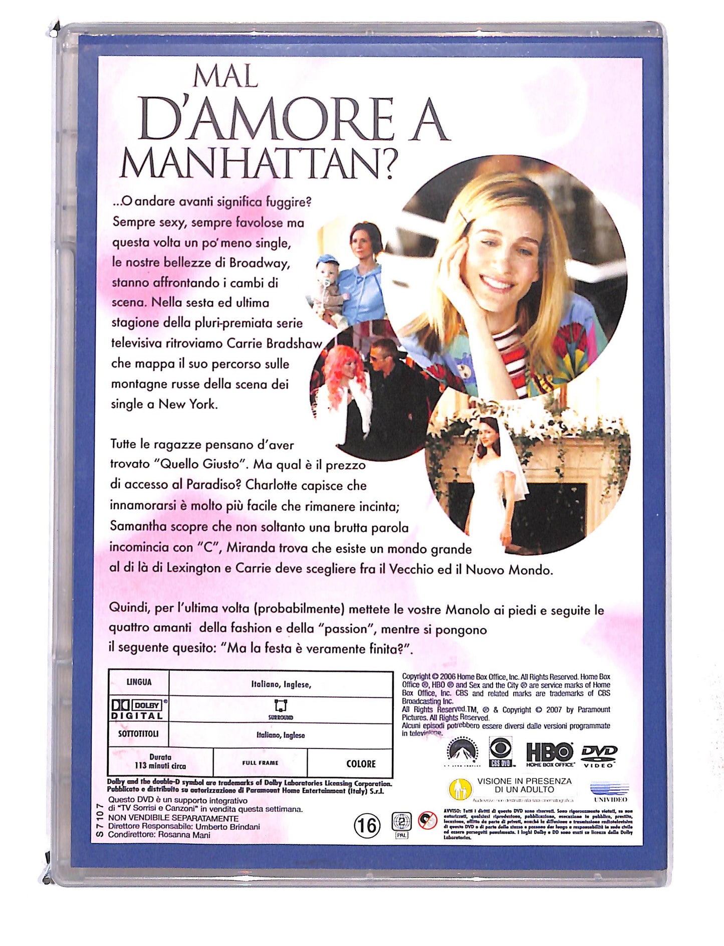 EBOND Sex and the City stagione 6 disco tre episodi 9-12 EDITORIALE DVD DB768457