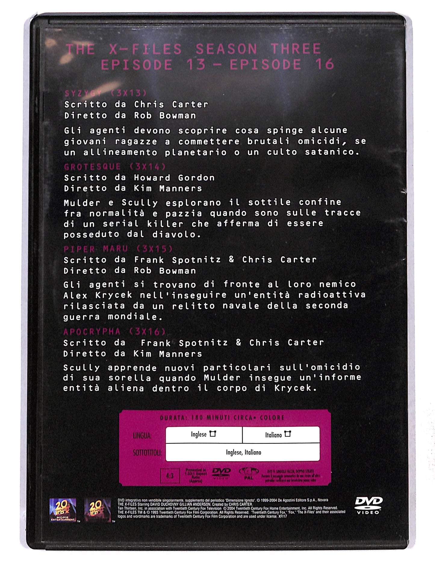 EBOND The X Files collection season three vol 4 EDITORIALE DVD DB768462