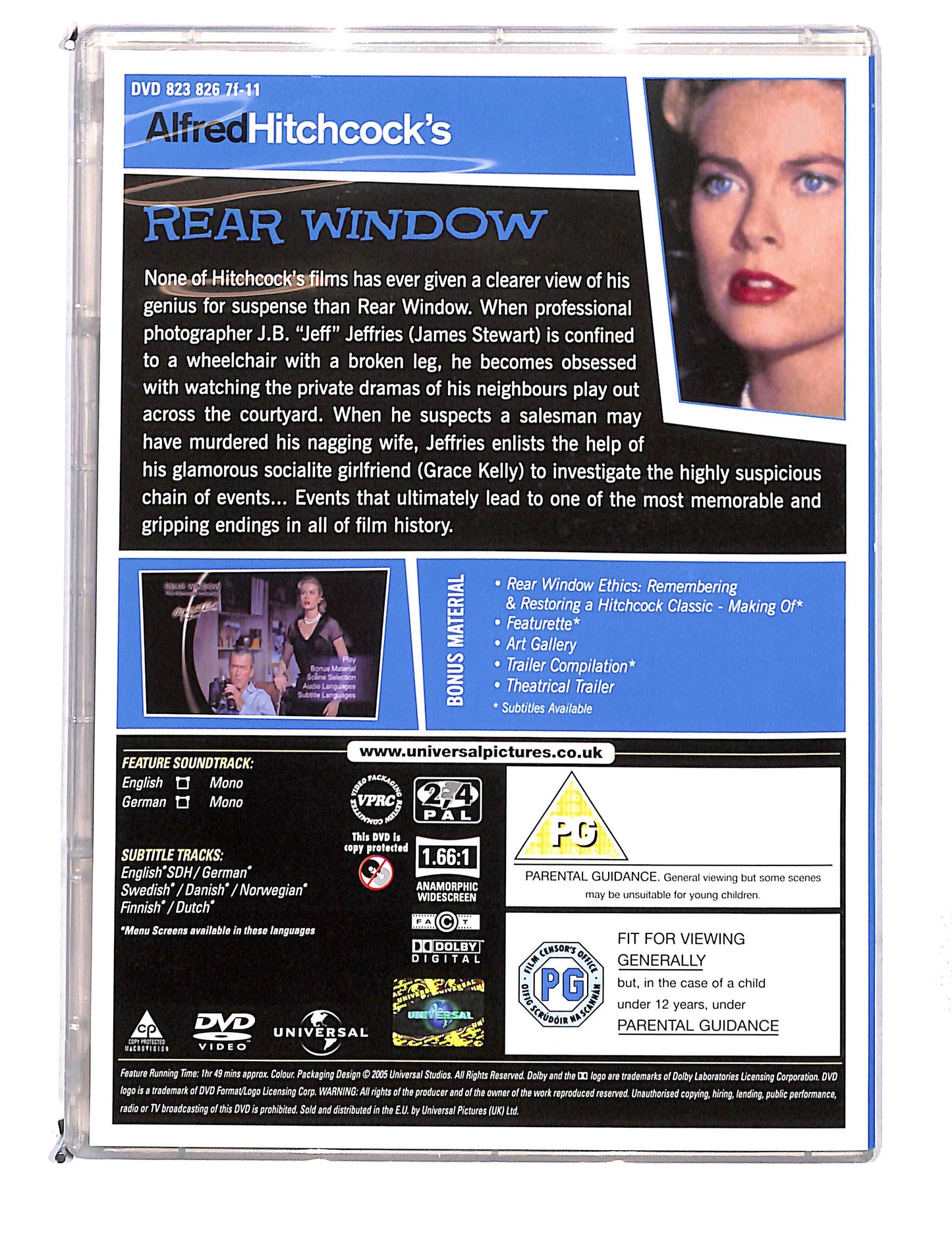 EBOND Alfred Hitchcock's - Rear Window SLIMCASE DVD DB768632