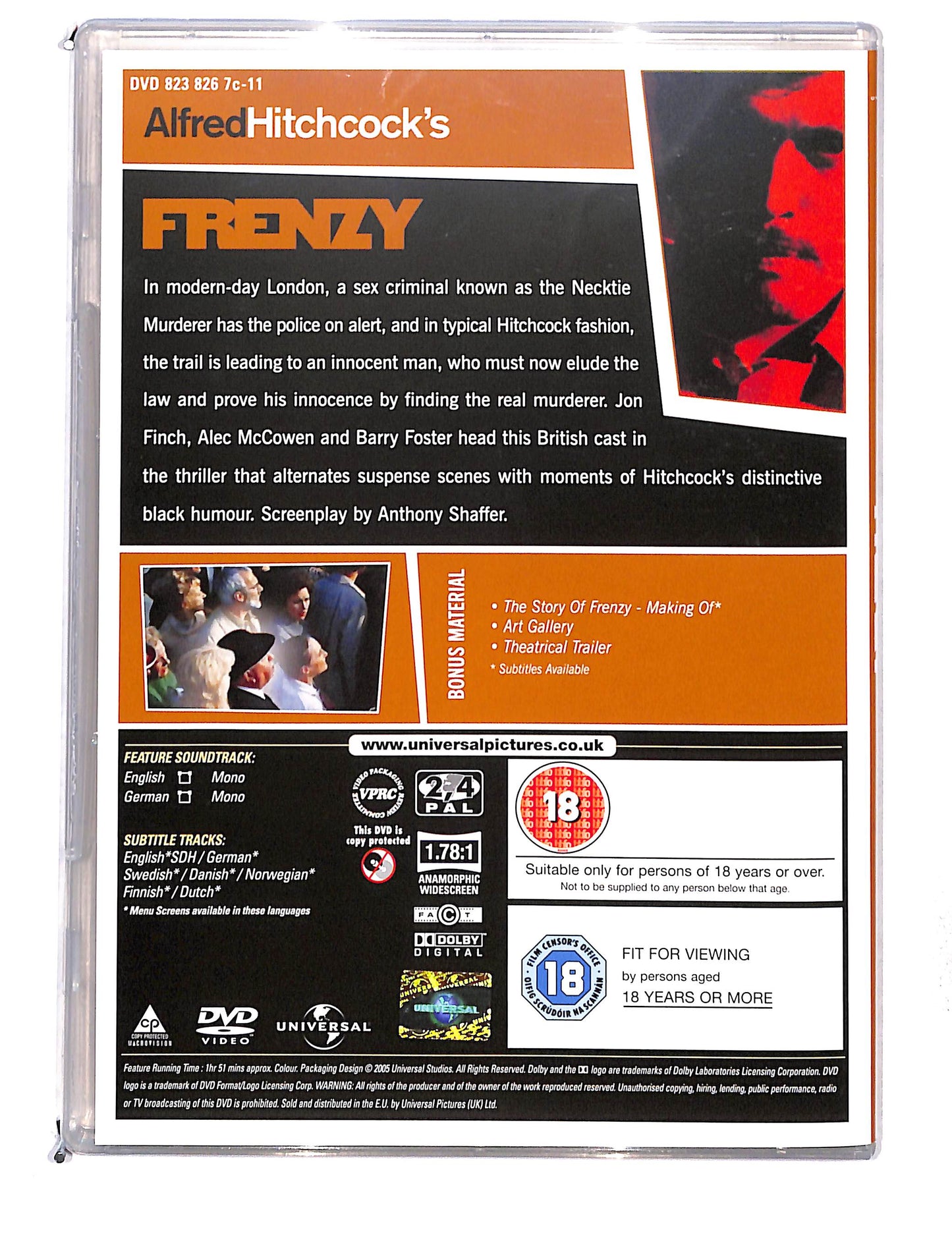 EBOND Alfred Hitchcock's - Frenzy SLIMCASE DVD DB768635
