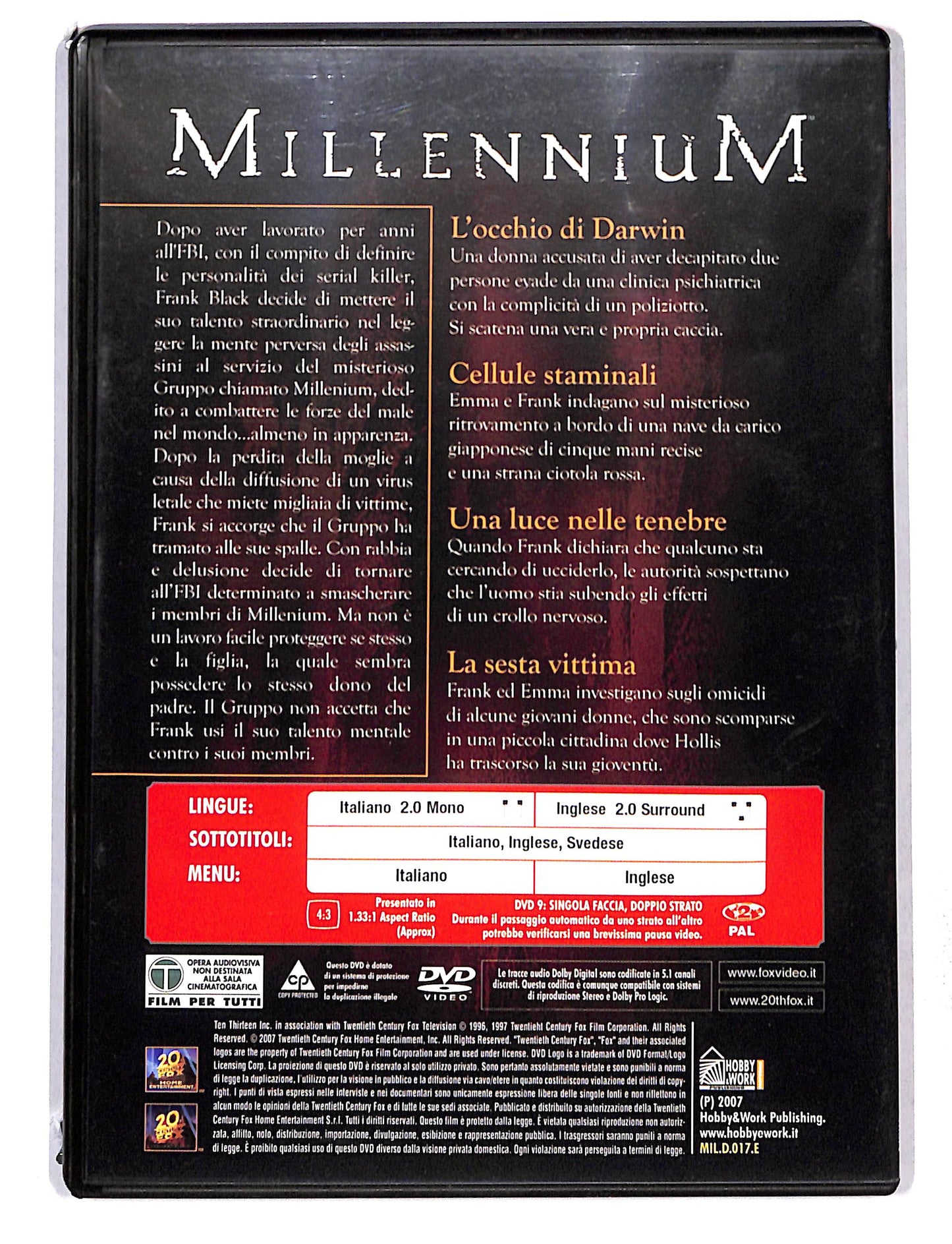 EBOND Millenium Prima Stagione Vol.17 EDITORIALE DVD DB768641
