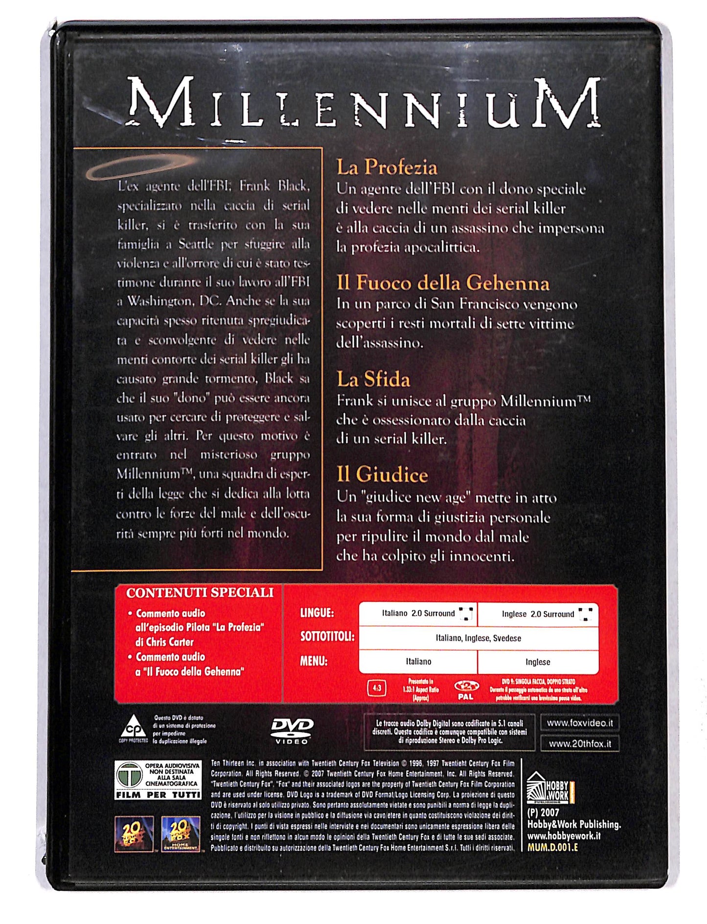 EBOND Millenium Prima Stagione vol.1 EDITORIALE DVD DB768643