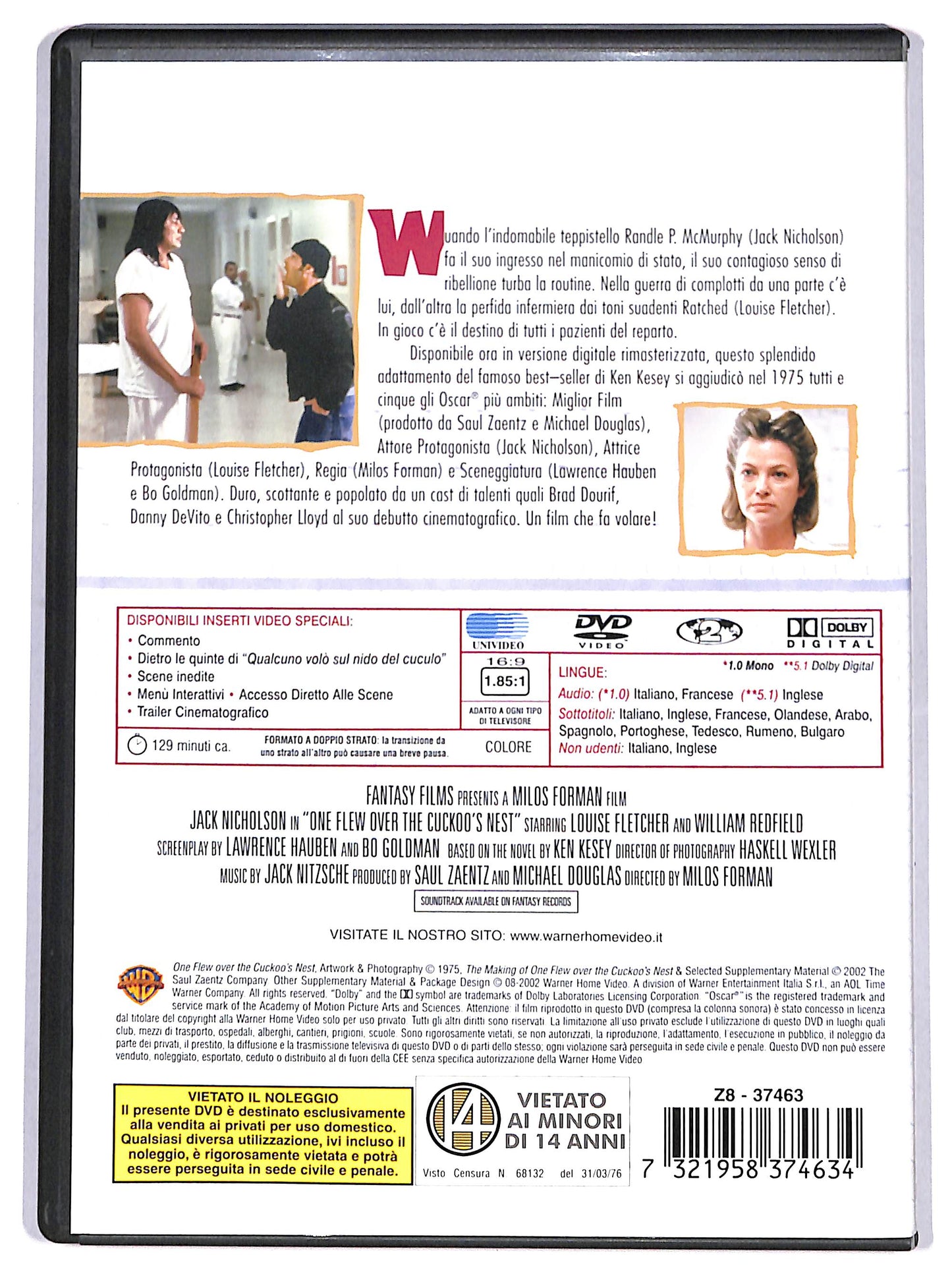 EBOND qualcuno volo' sul nido del cuculo DVD DB768809