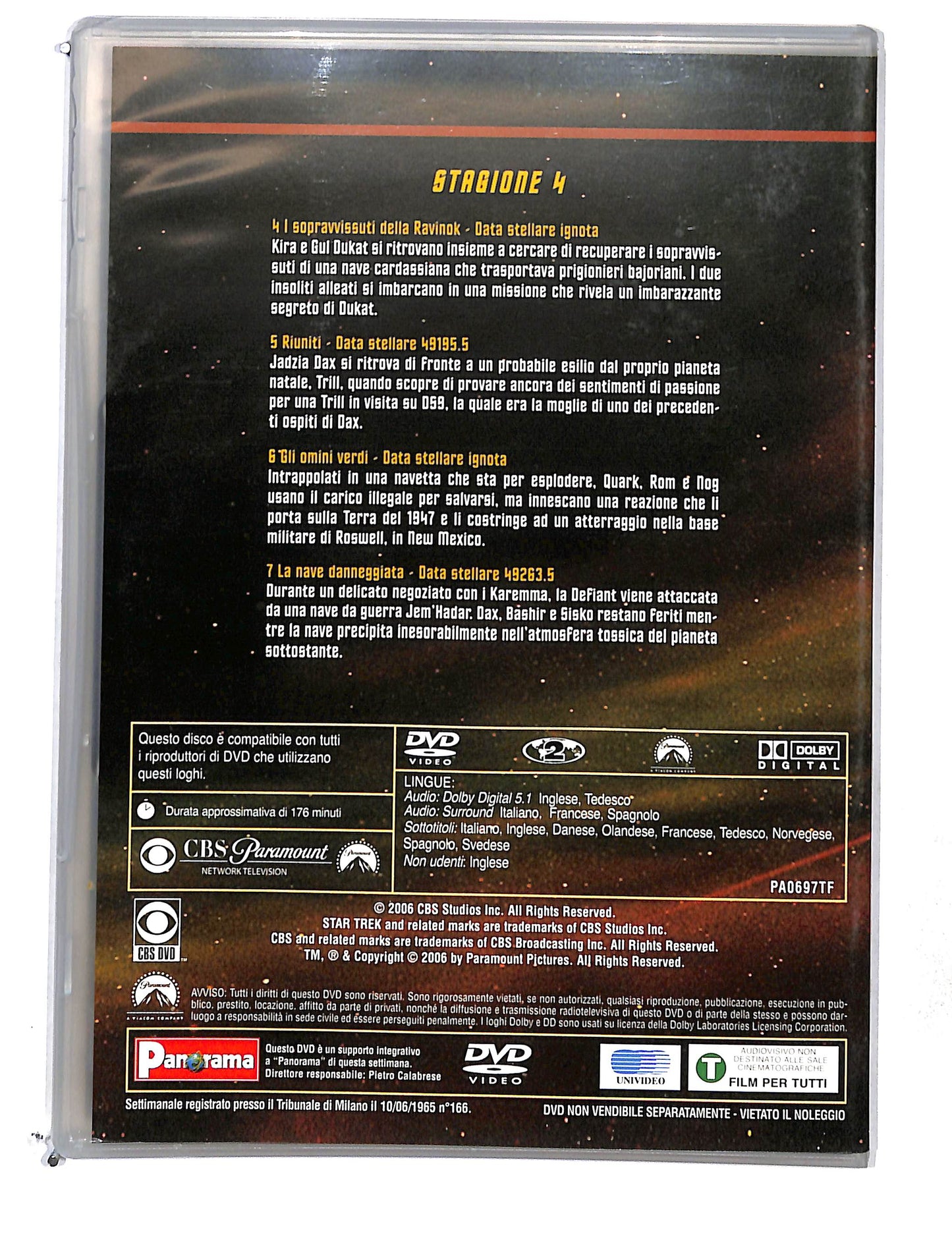 EBOND Star Trek Deep Space nine Stagione 4 disco 2 eps 4 -7 DVD DB769142