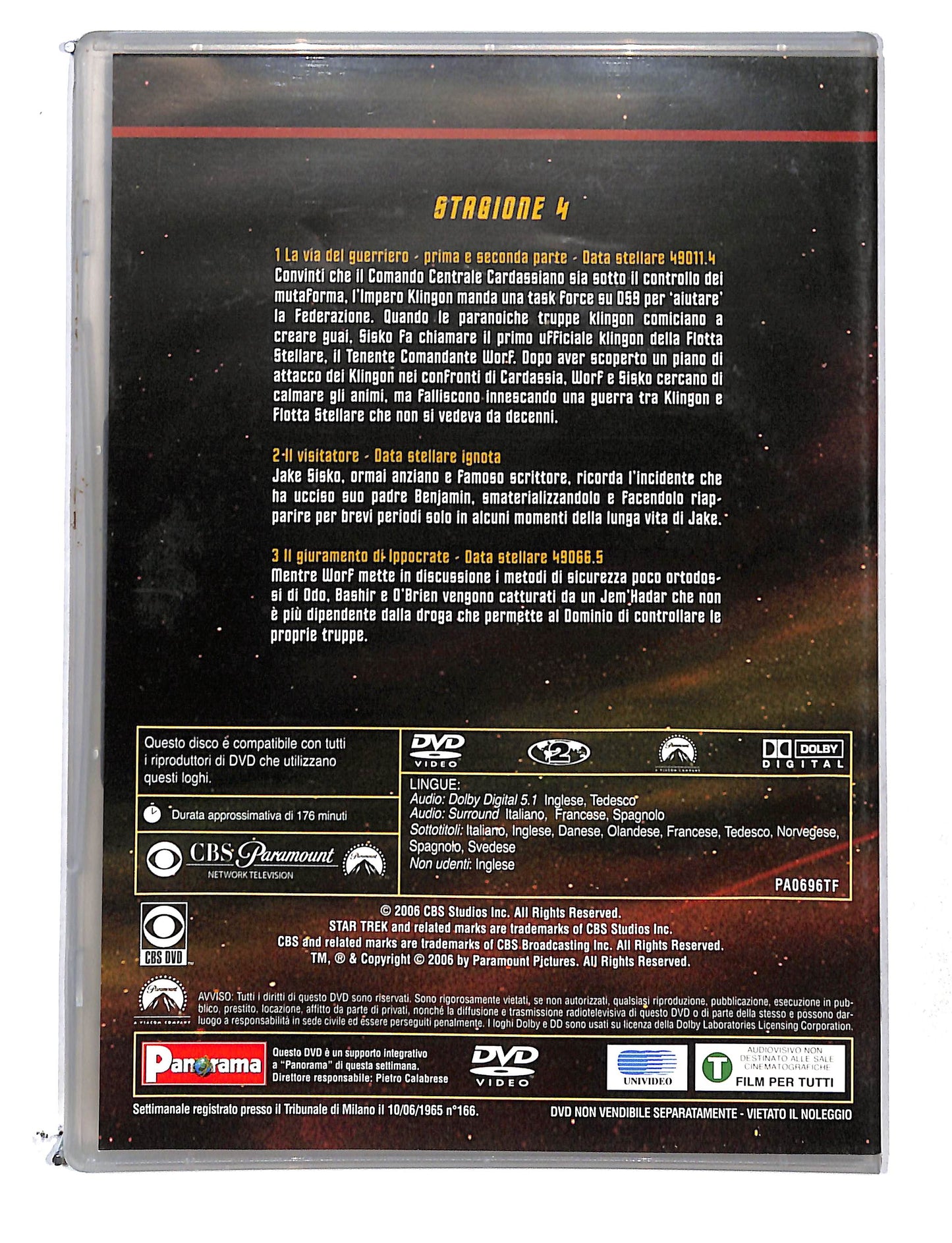 EBOND Star Trek Deep Space Nine Stagione 4 disco 1 eps 1-3 DVD DB769143