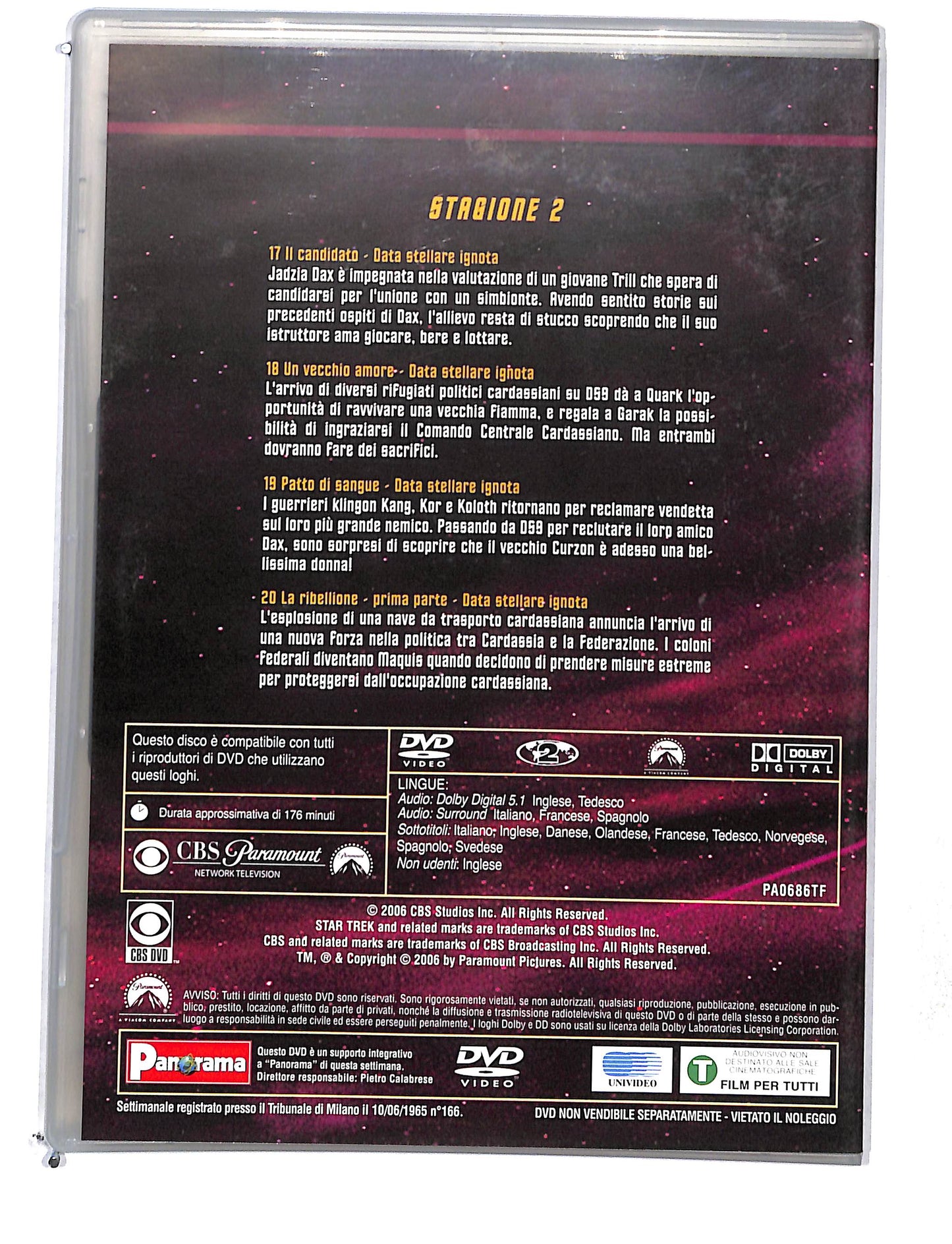 EBOND Star trek Deep space nine stagione 2 disco 5 eps 17-20 DVD DB769146