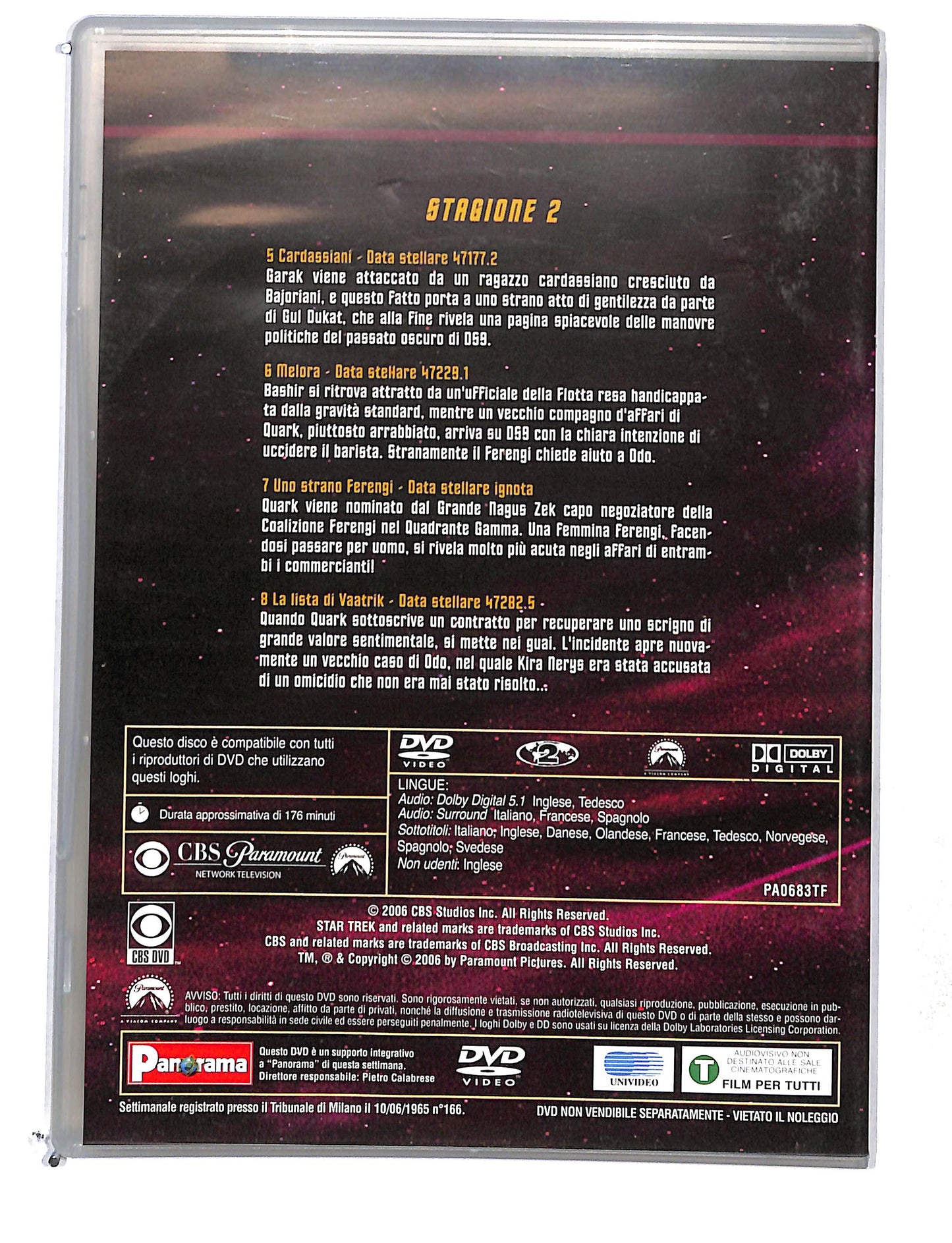 EBOND Star trek Deep space nine stagione 2 disco 2 EPS 5-8 DVD DB769149