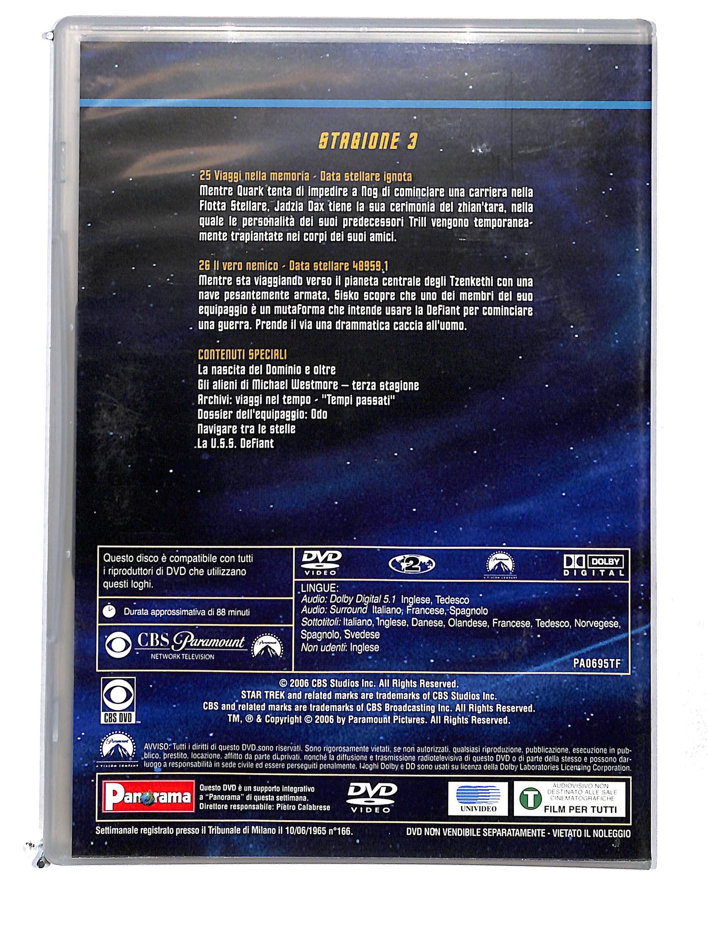 EBOND Star trek deep space nine stagione 3 disco 7 eps 25-26 DVD DB769151