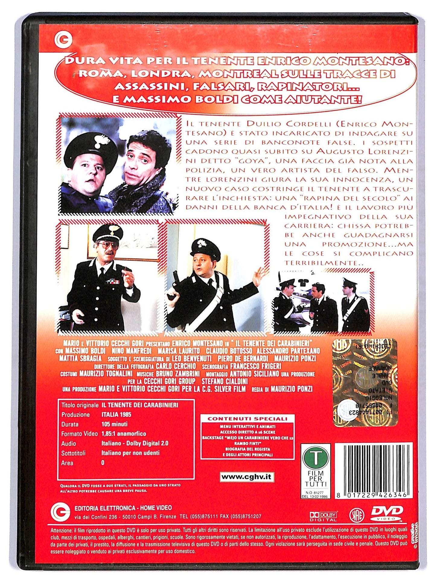 EBOND Il Tenente Dei Carabinieri DVD DB770126