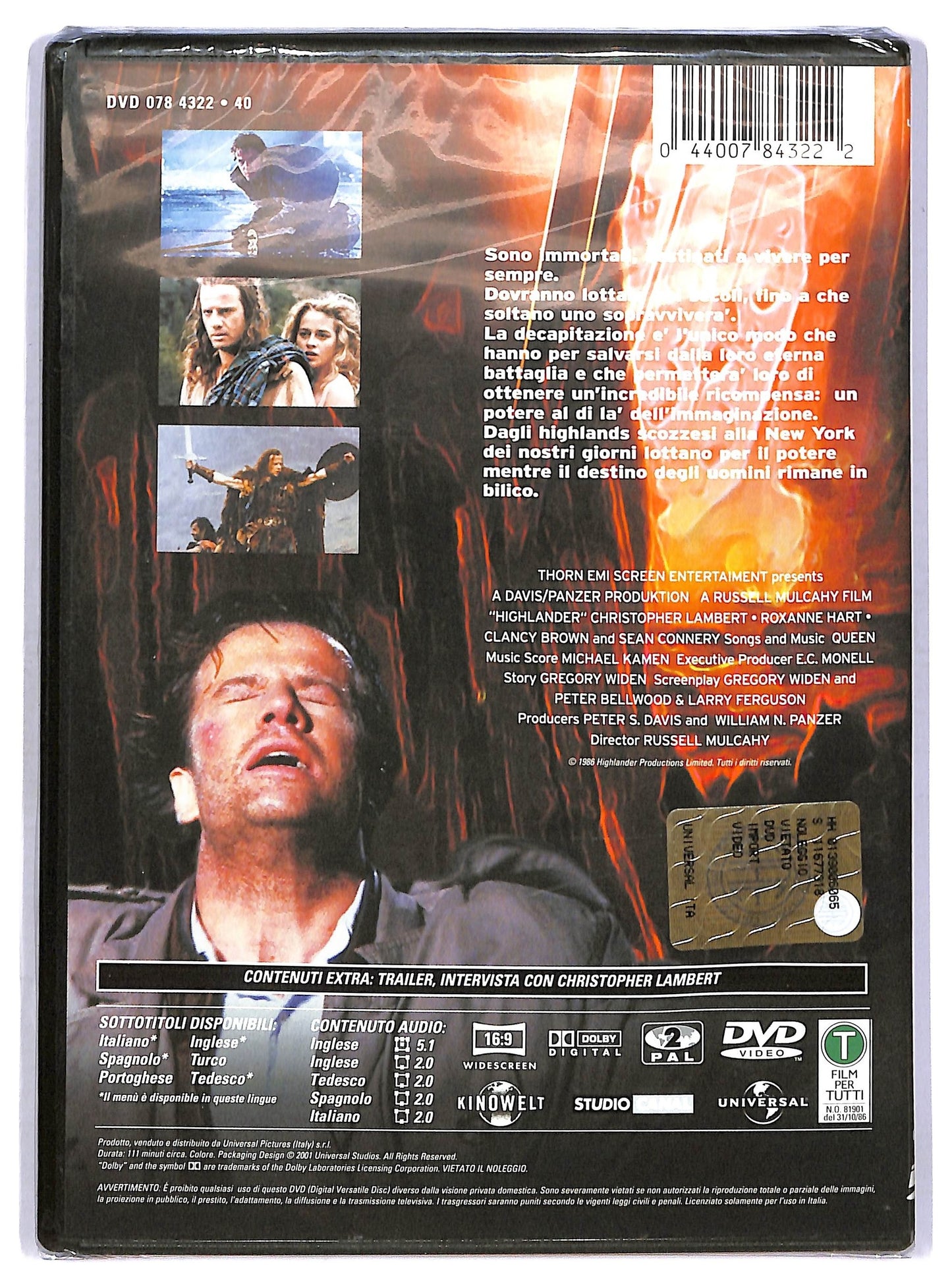 EBOND Highlander L'ultimo Immortale DVD DB770801