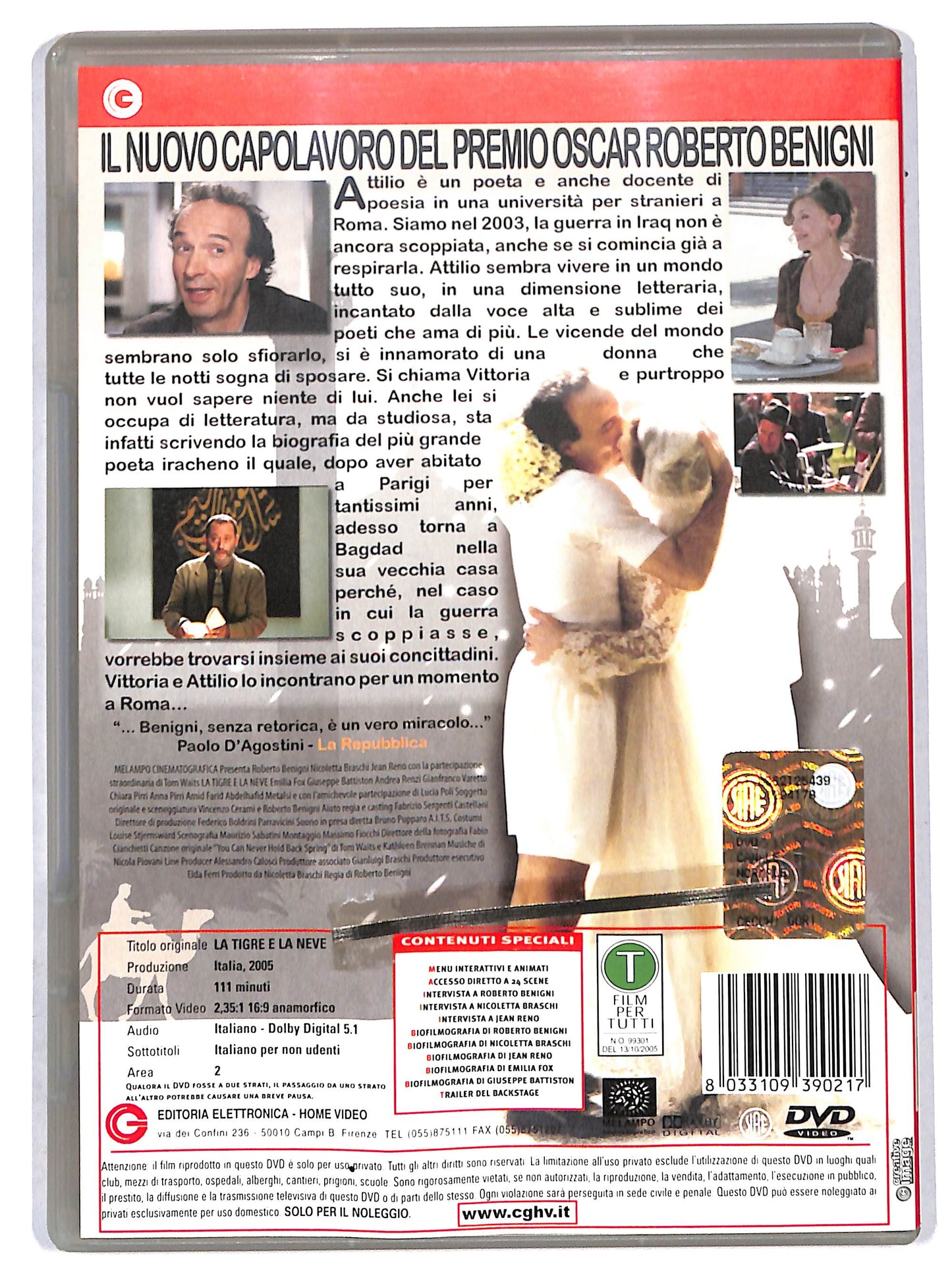 EBOND la tigre e la neve NOLEGGIO DVD DB770827