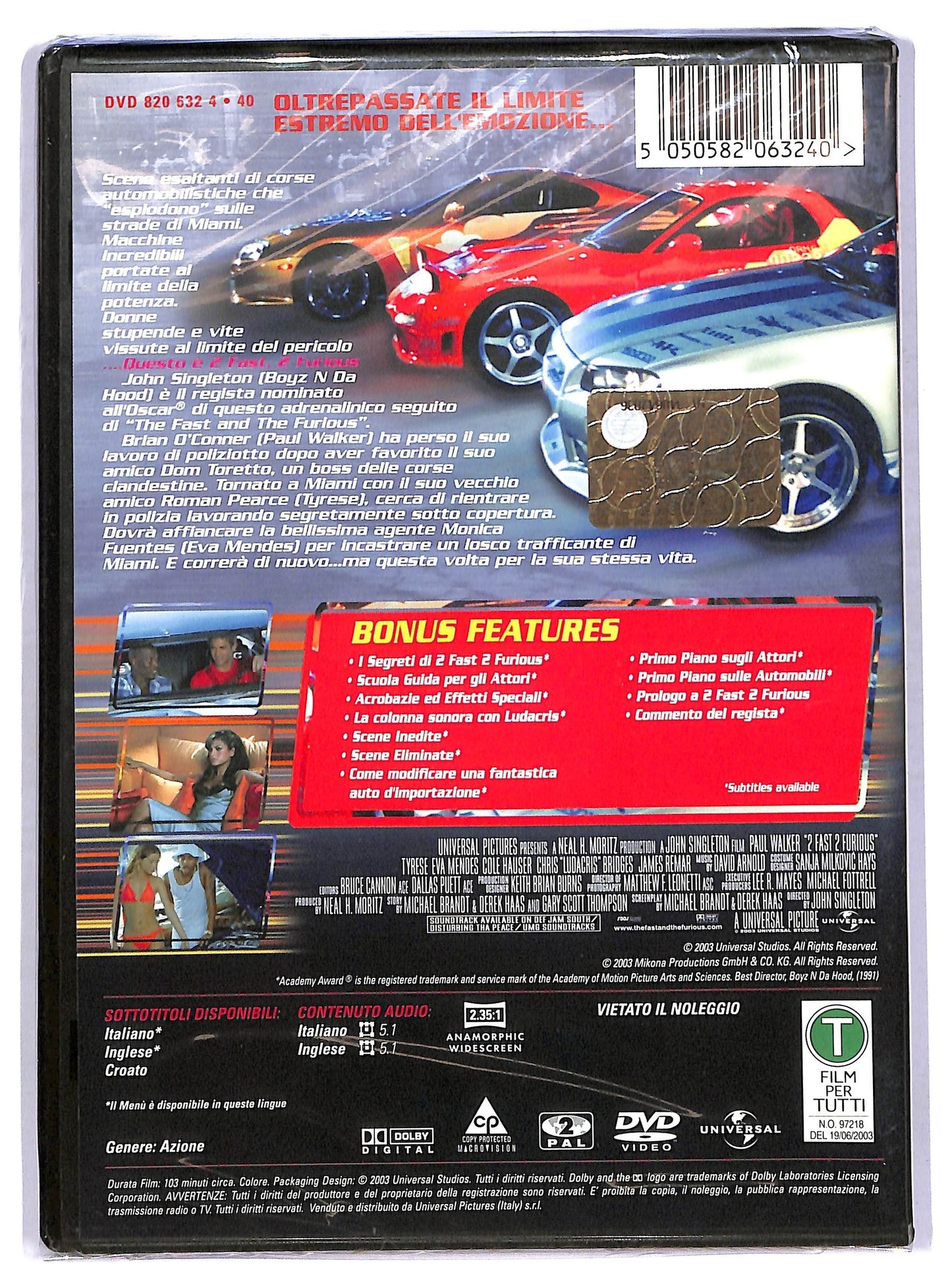 EBOND 2 Fast 2 Furious DVD DB771321
