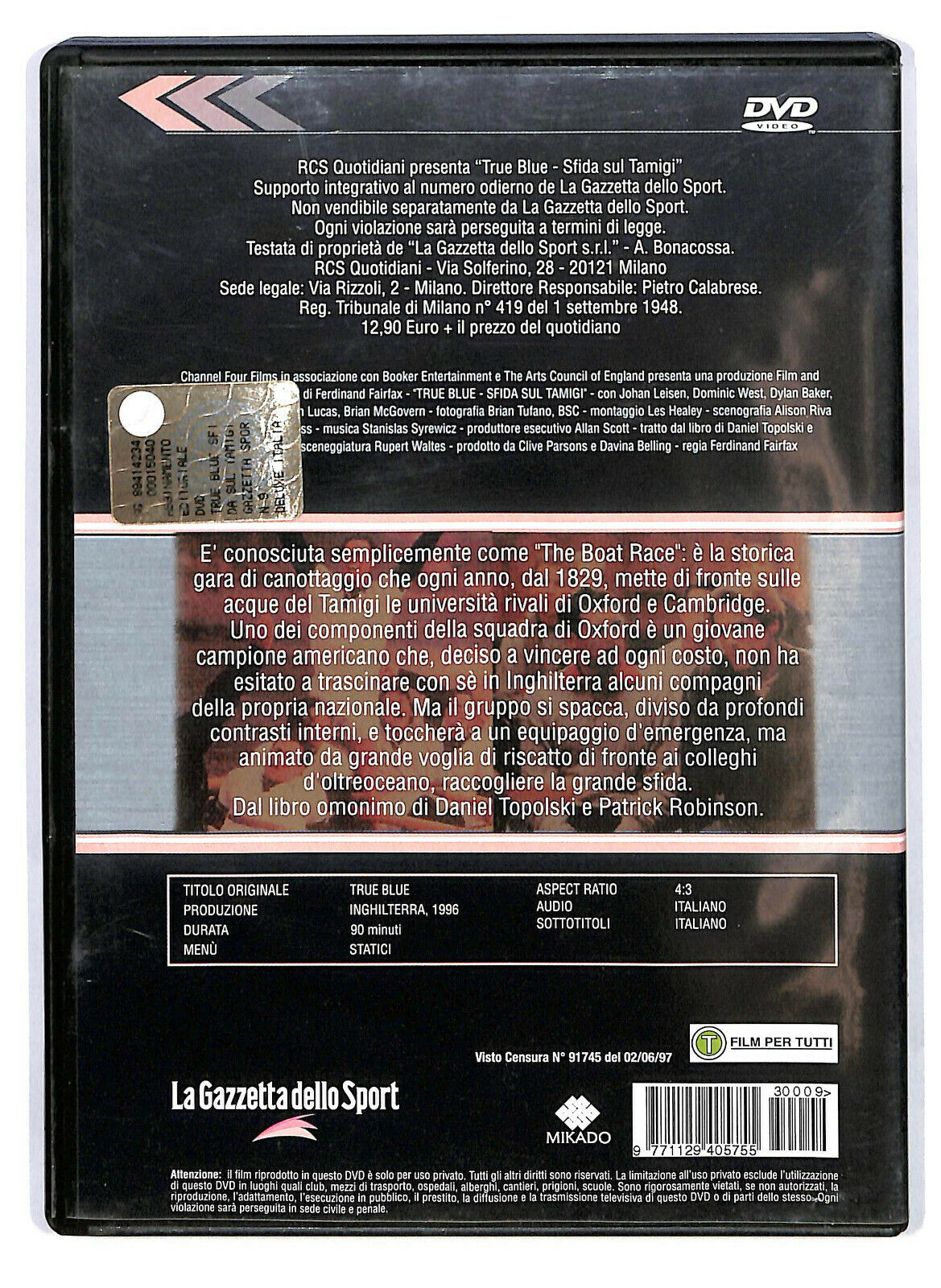 EBOND True Blue - Sfida Sul Tamigi Editoriale NOLEGGIO DVD DB771520