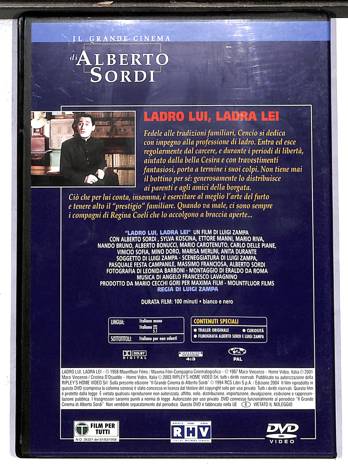 EBOND ladro lui ladra lei EDITORIALE DVD DB771722