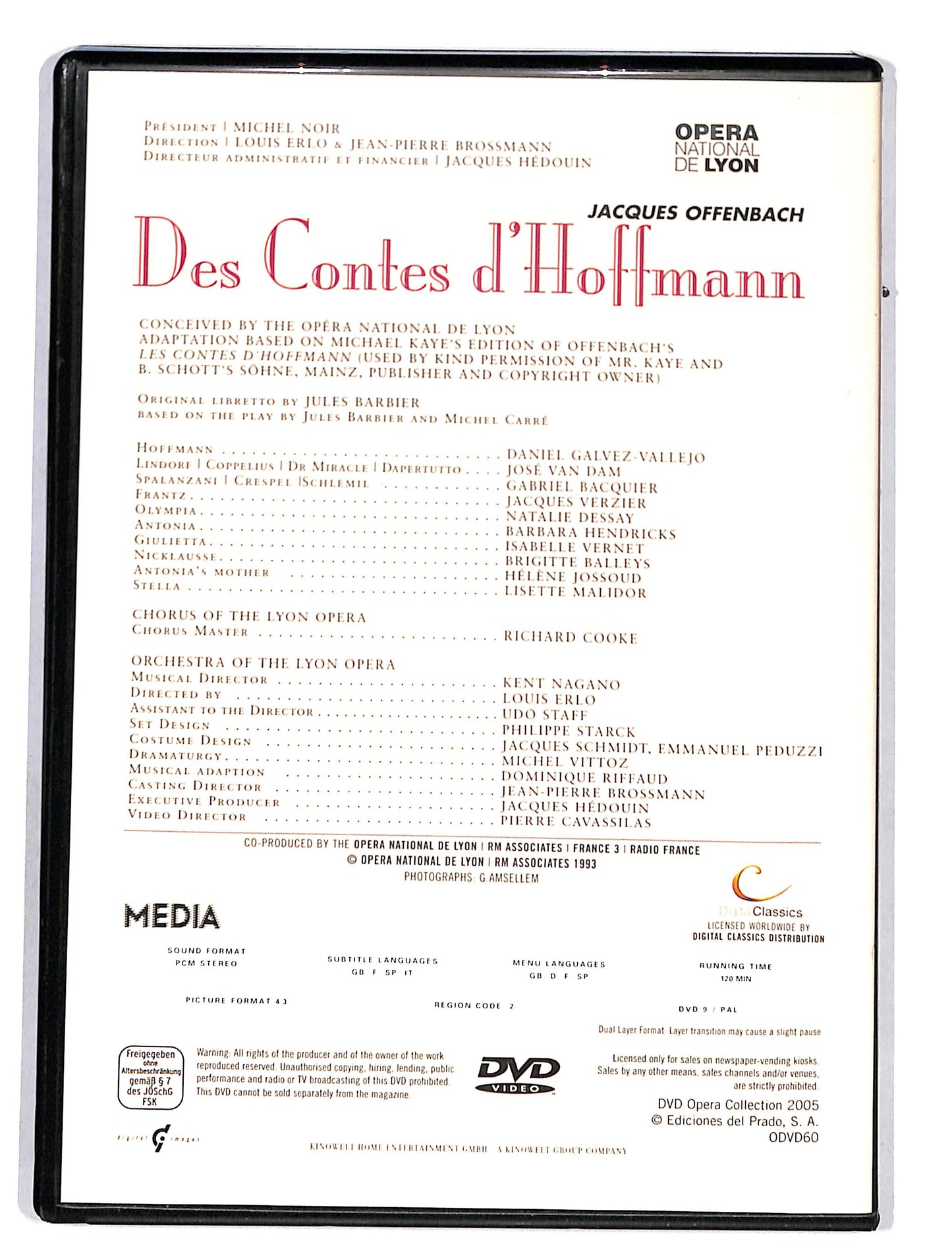 EBOND Dvd Opera Collection - Des Contes d'Hoffmann DVD DB771745
