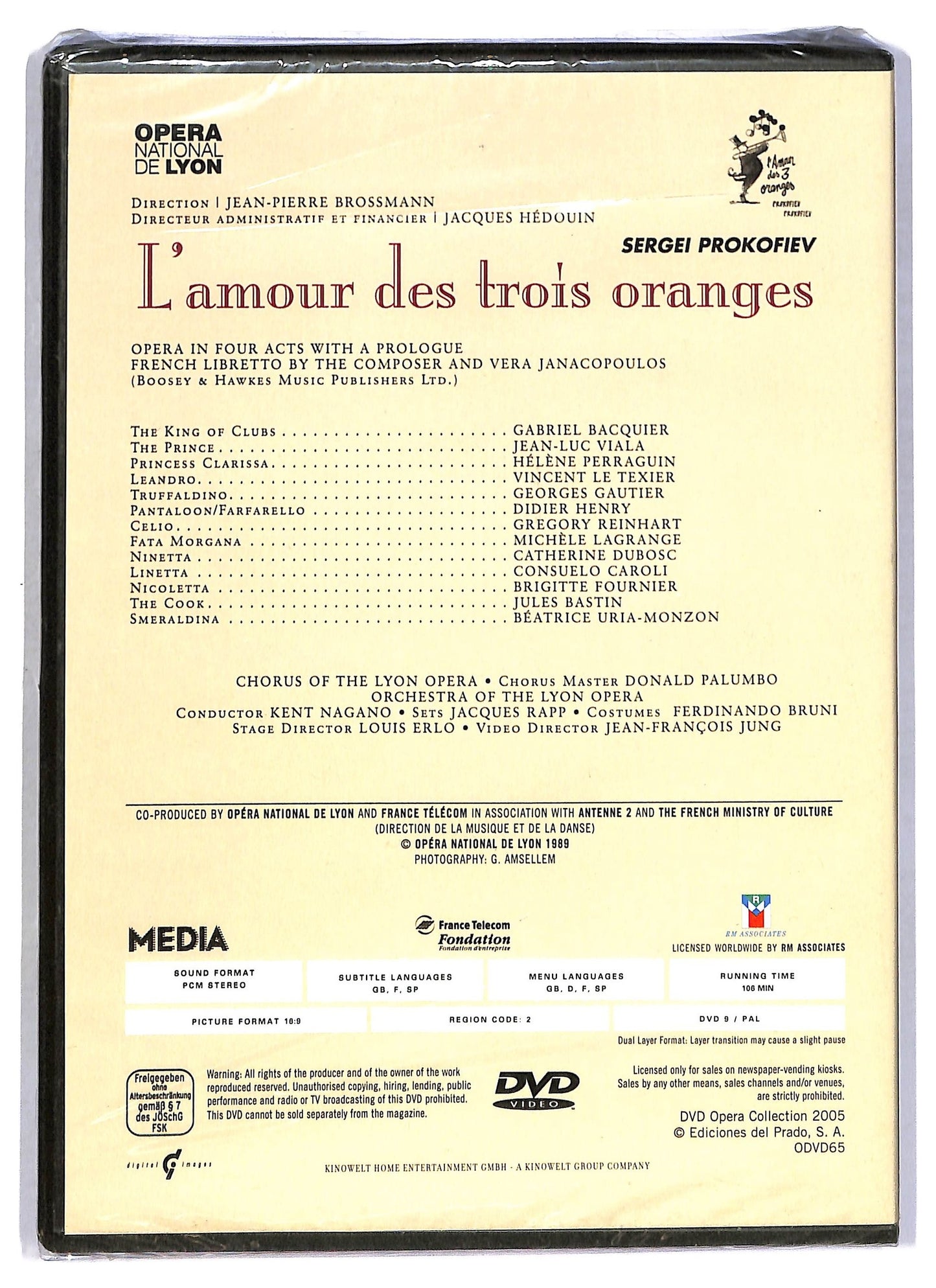 EBOND L'amour Des Trois Oranges - Opera Collection EDITORIALE DVD DB771756