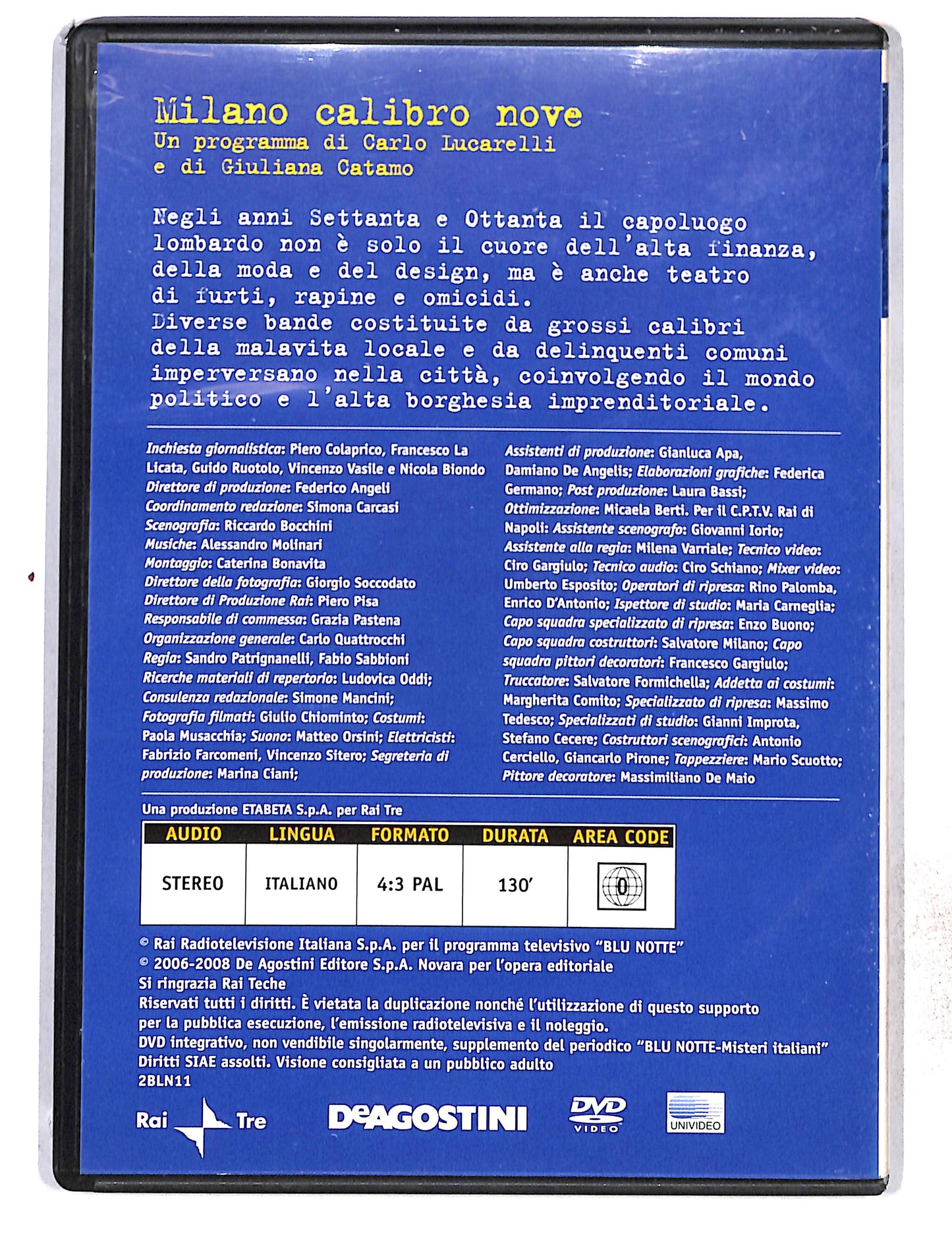 EBOND Blu Notte vol.11 Milano calibro nove EDITORIALE DVD DB772809