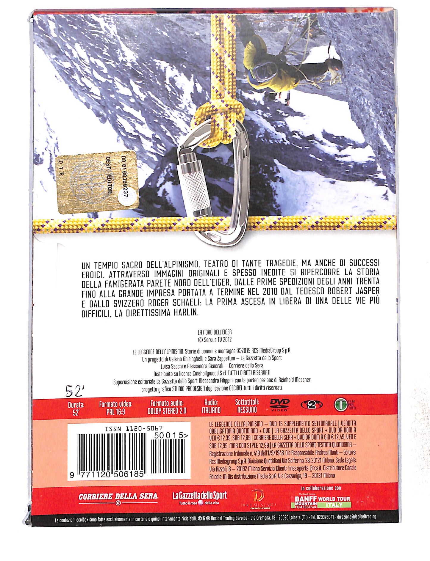 EBOND Le Leggende Dell'Alpinismo Vol.15 La Nord dell'Eiger DVD DB772834