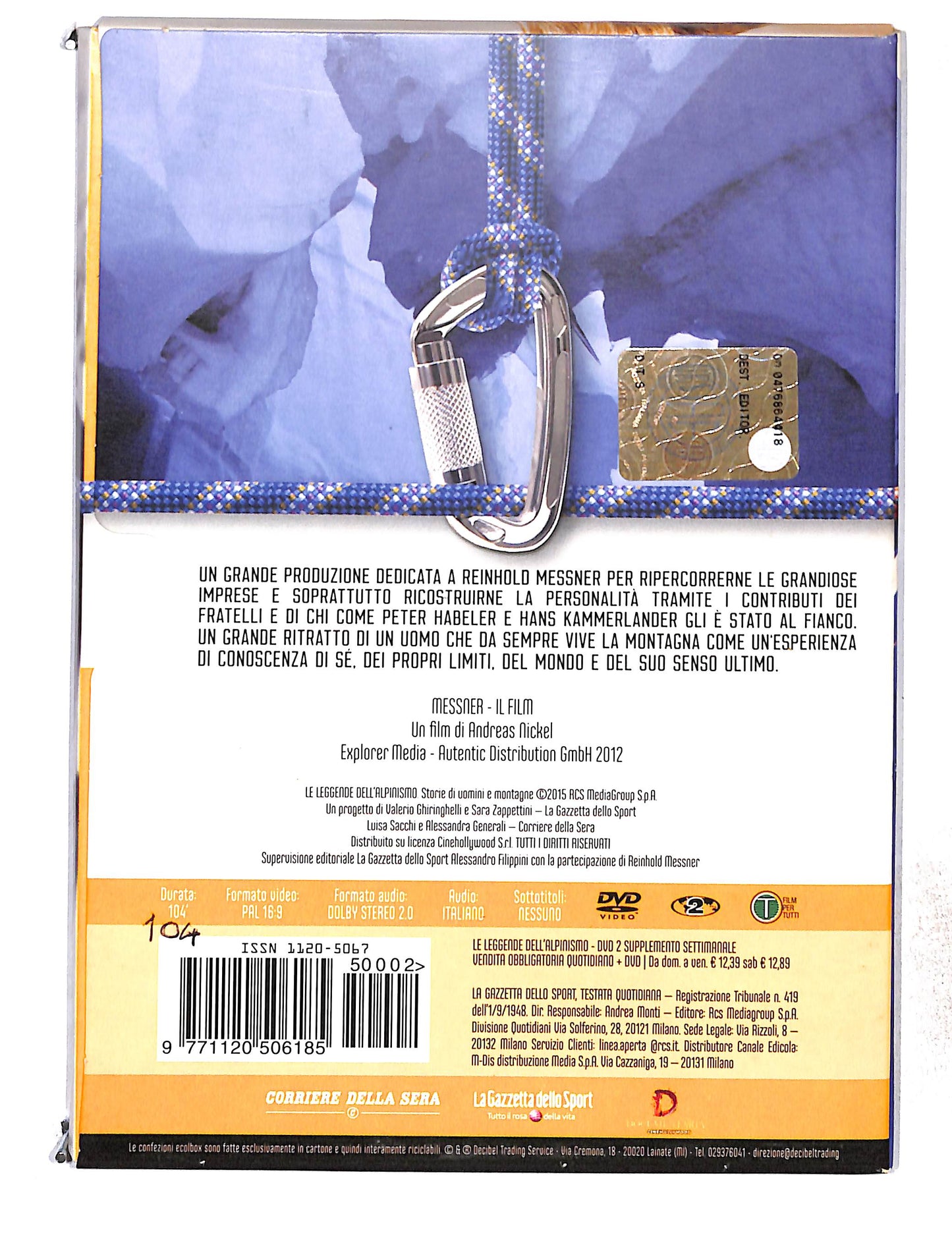 EBOND Le Leggende Dell'Alpinismo Vol. 2 Messner il film DVD DB772845
