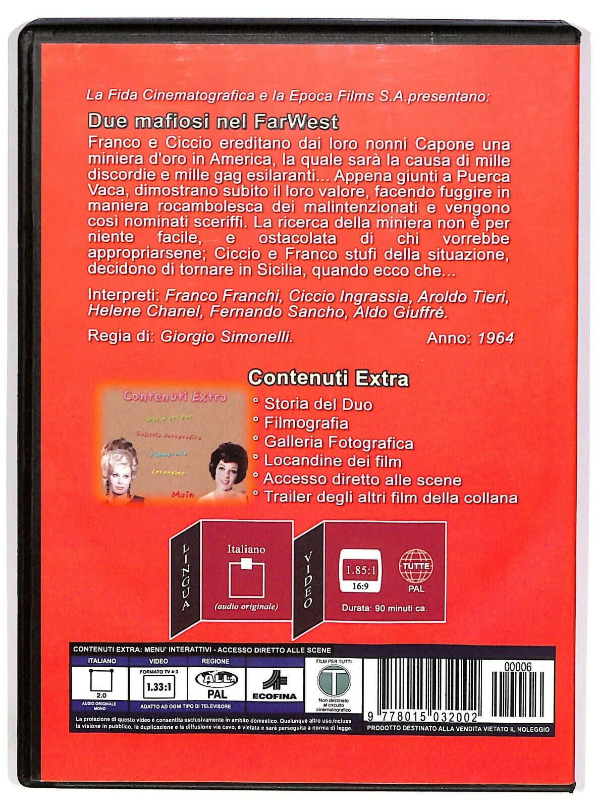 EBOND Due Mafiosi Nel Far West Con Franco Frachi, Ciccio Ingrassia DVD DB773040