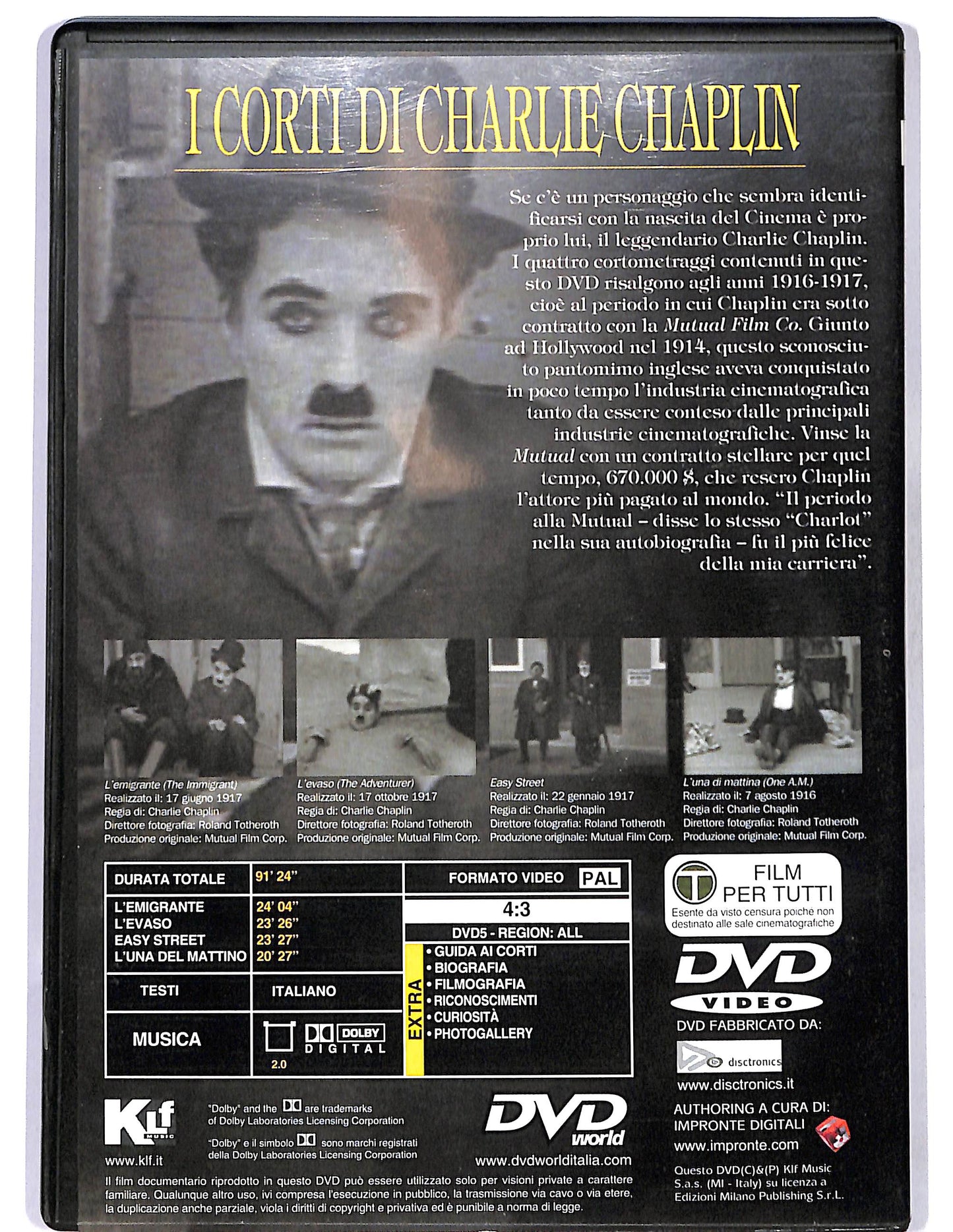 EBOND I corti di Charlie Chaplin EDITORIALE DVD DB773232