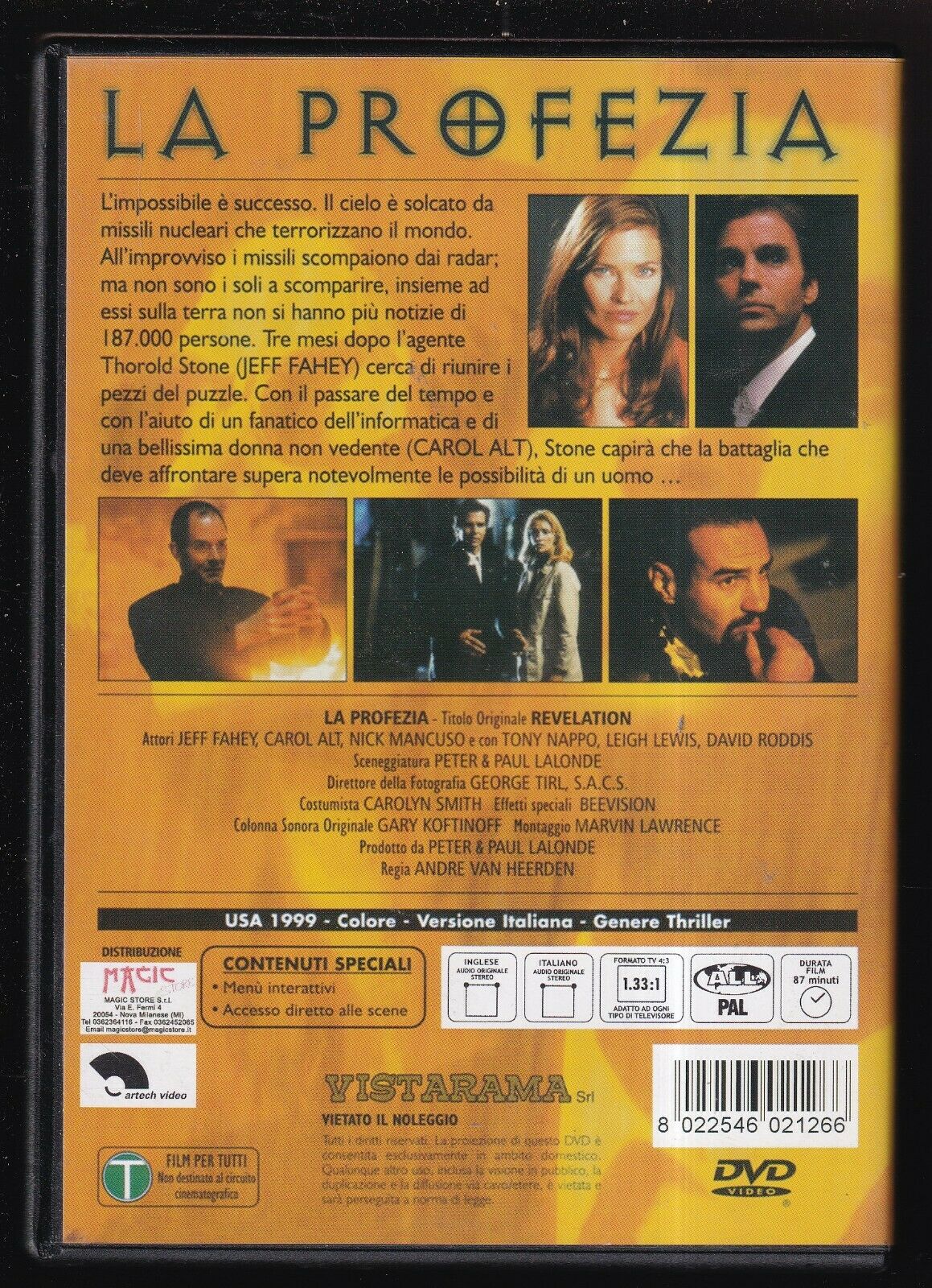 EBOND La Profezia Di Andre Van Heerden (1999) DVD DB773258