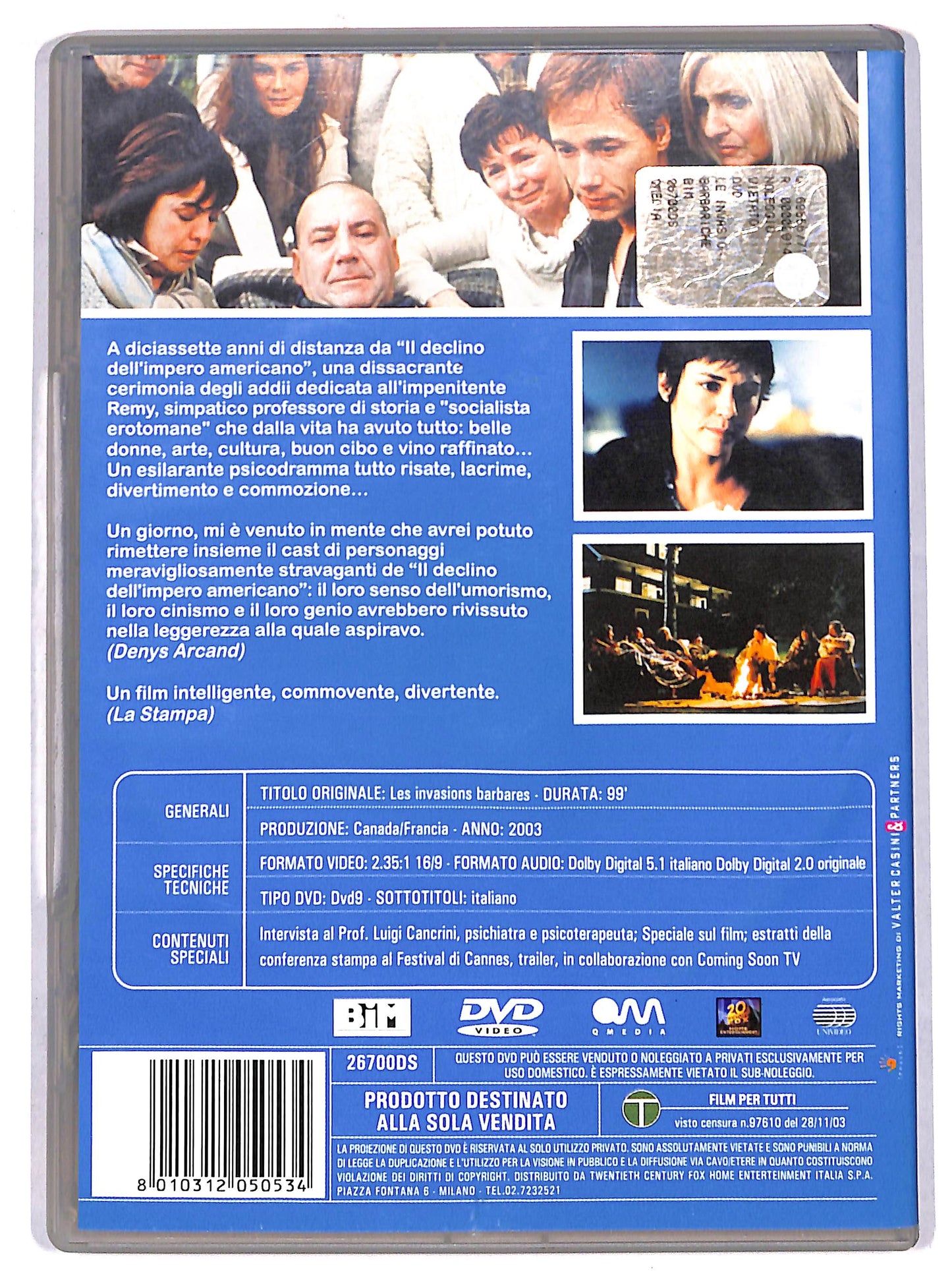 EBOND Le invasioni barbariche NOLEGGIO DVD DB773264