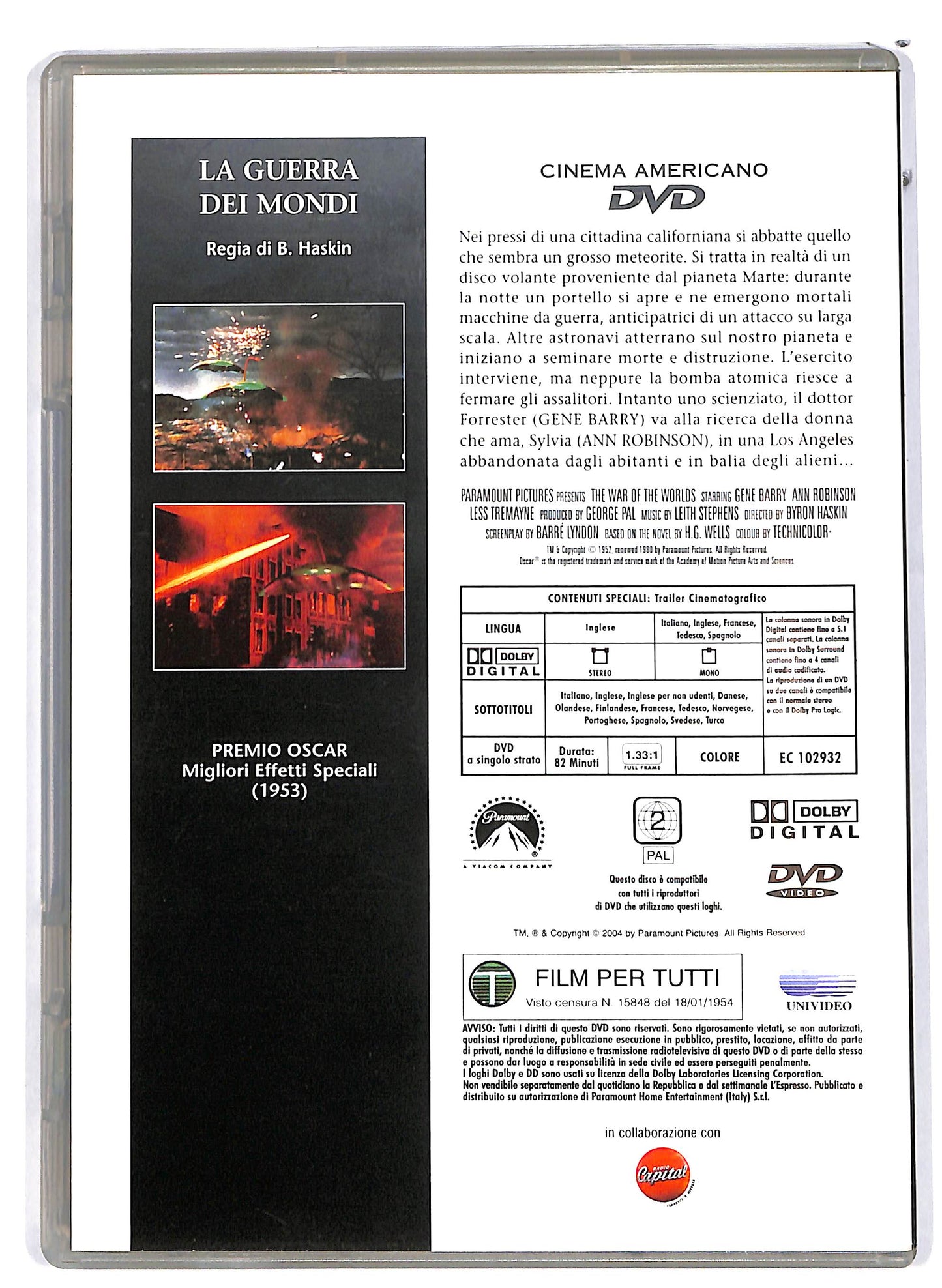 EBOND La guerra dei mondi (film 1953) EDITORIALE DVD DB773333