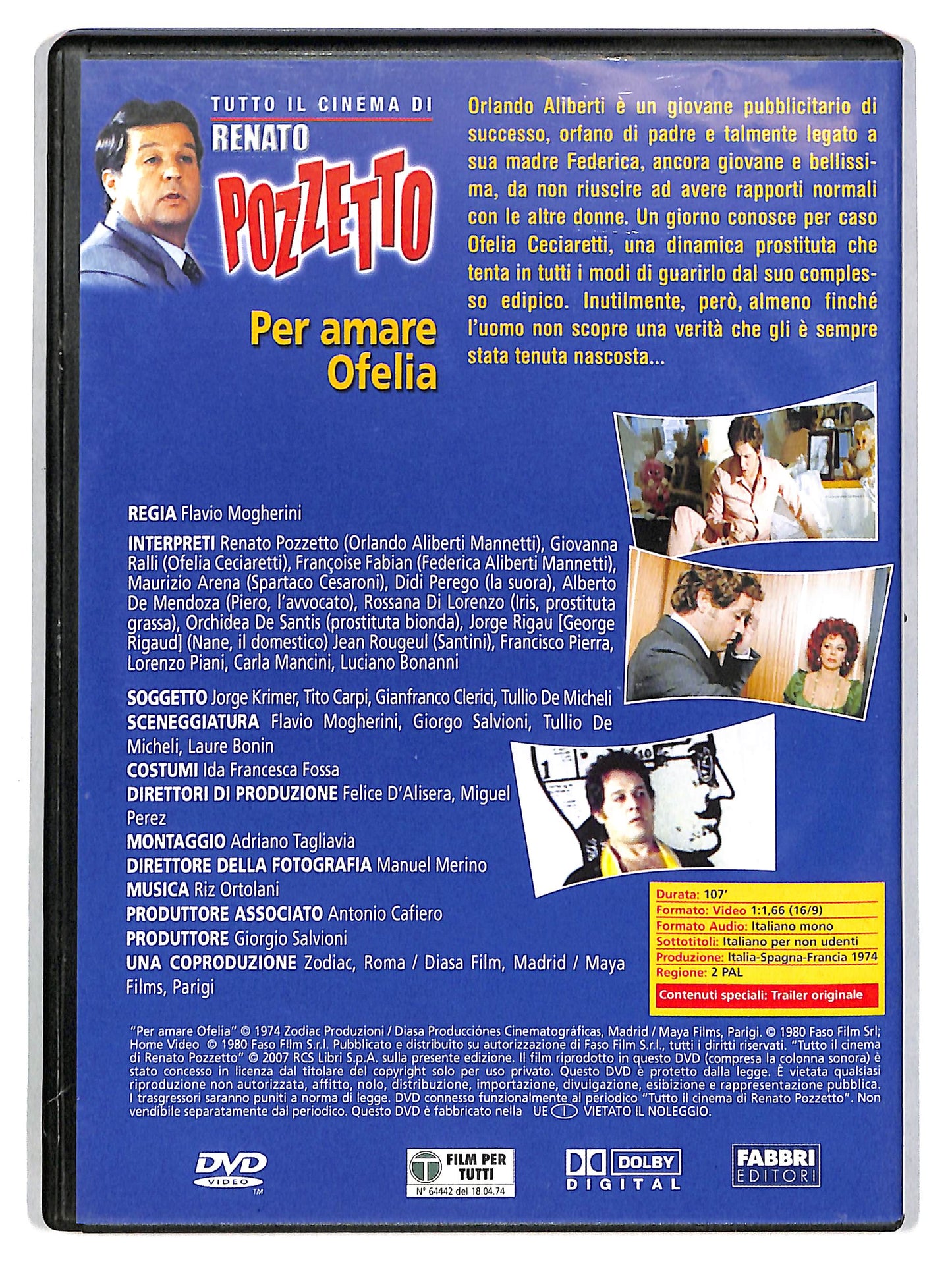 EBOND Renato Pozzetto-Per amare Ofelia DVD DB773819