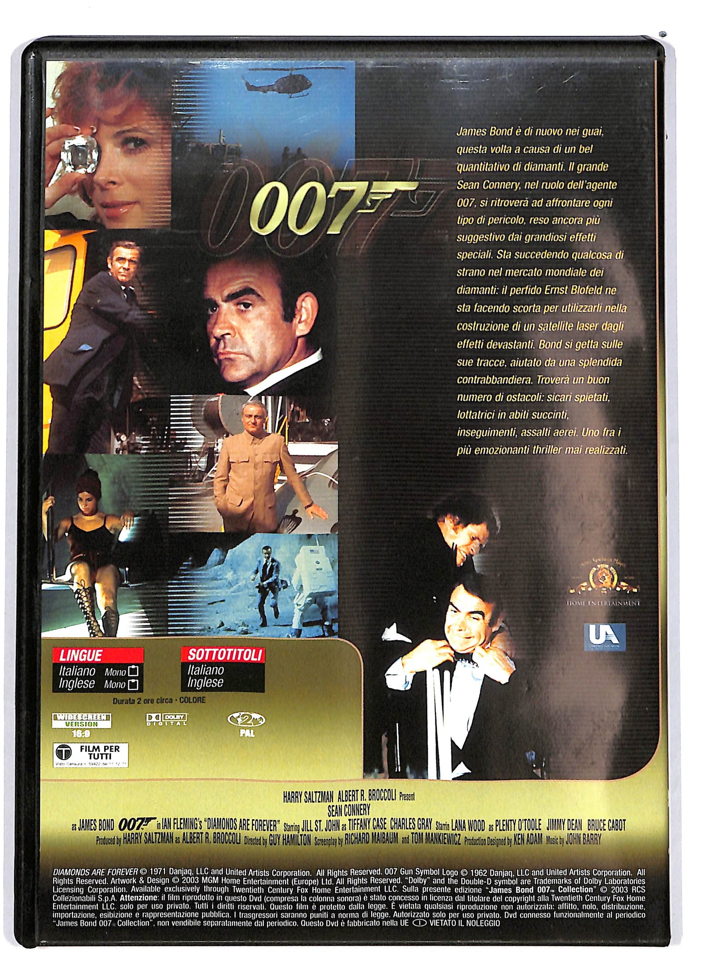 EBOND 007 - Una cascata di diamanti EDITORIALE DVD DB774136