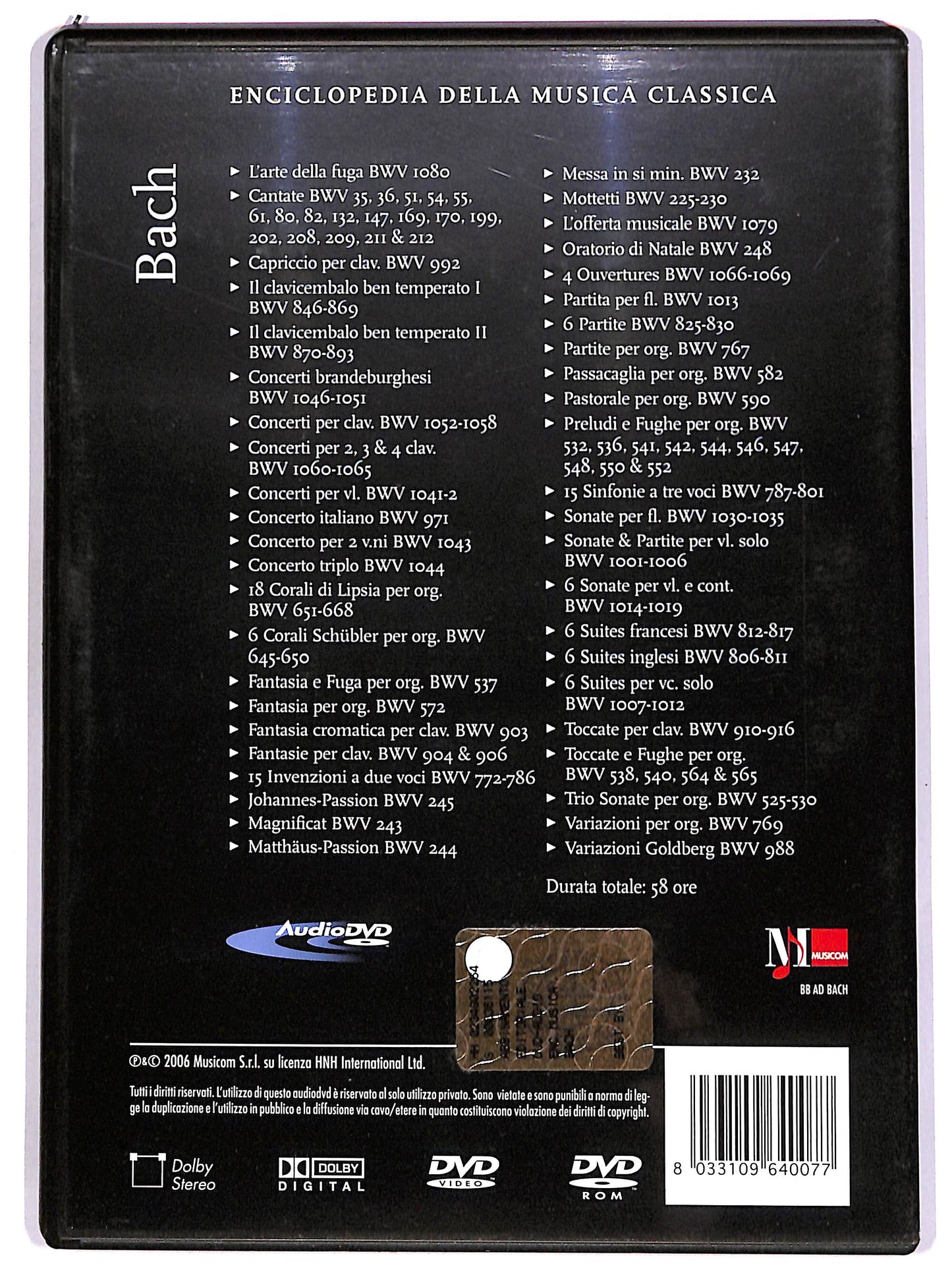 EBOND Enciclopedia della musica classica Vol.3 - Bach EDITORIALE DVD DB774514